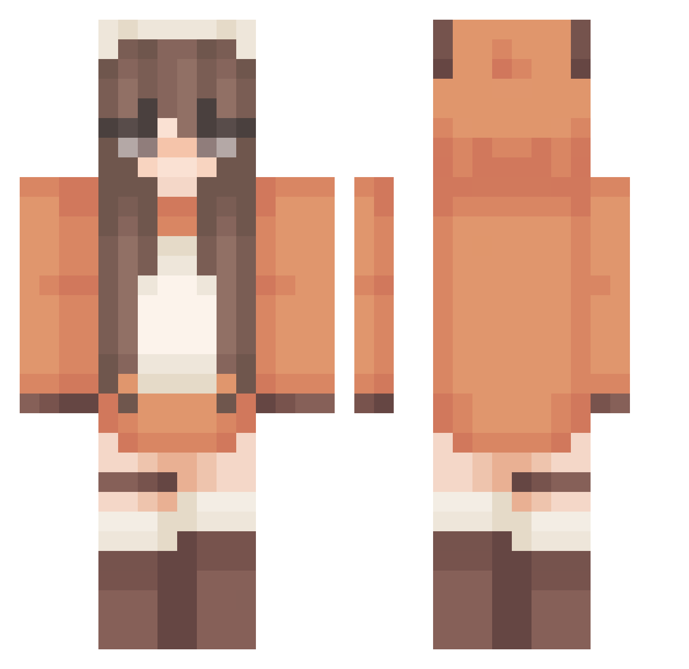 KeroGen Minecraft skin, front and back view
