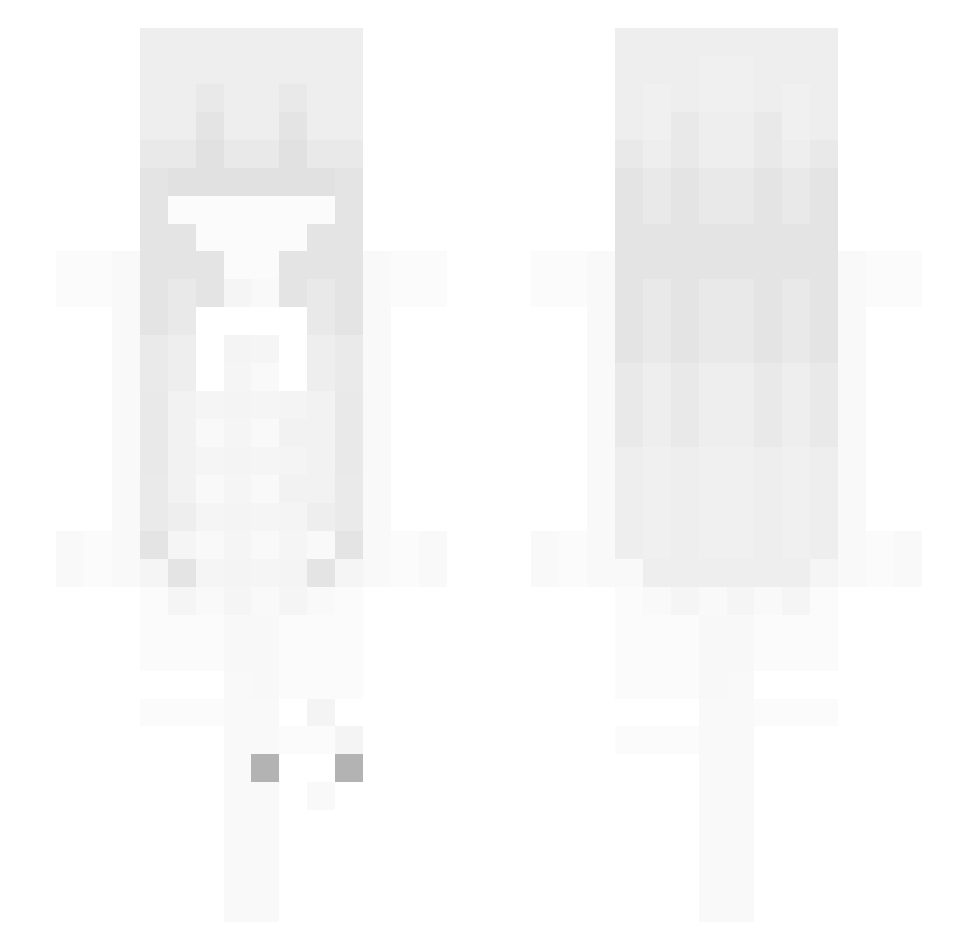 Mikina13 Minecraft skin, front and back view