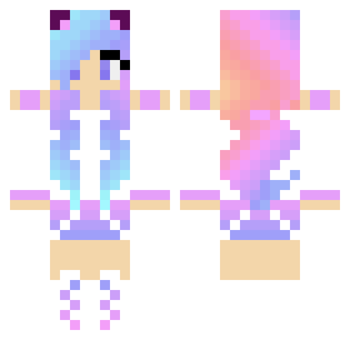 guruguru86 Minecraft skin, front and back view