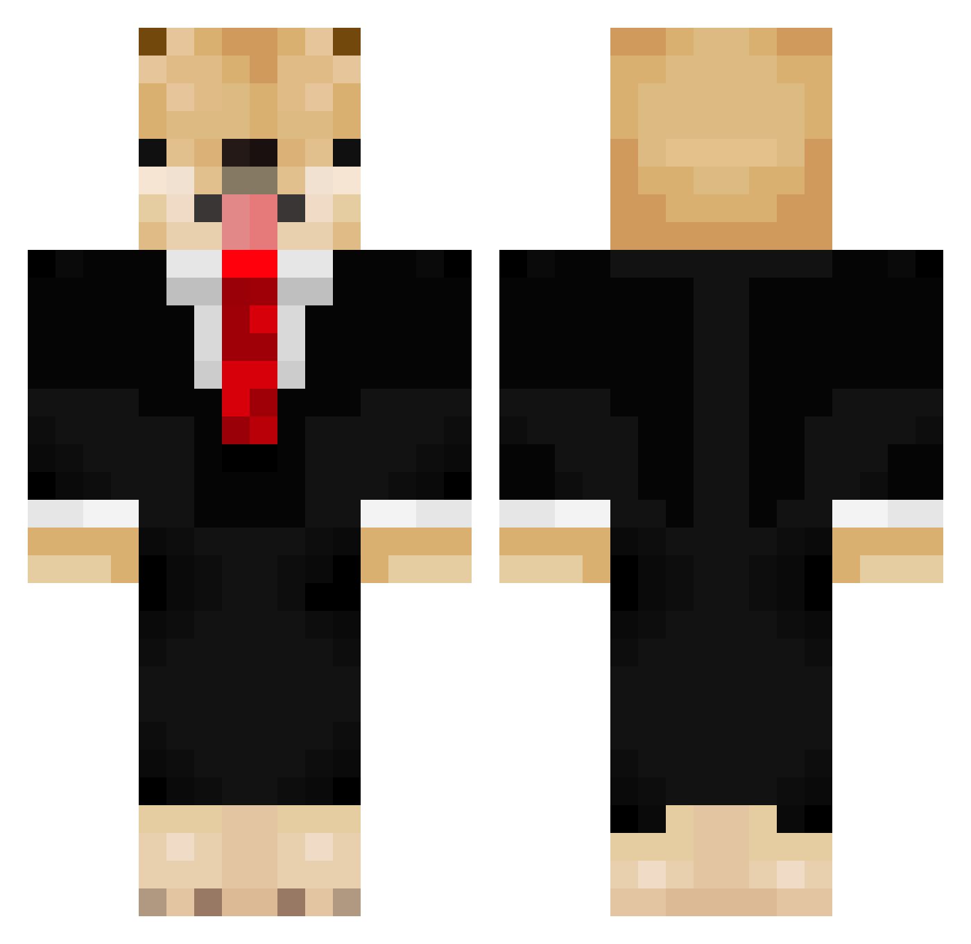 blessed_nicu Minecraft skin, front and back view