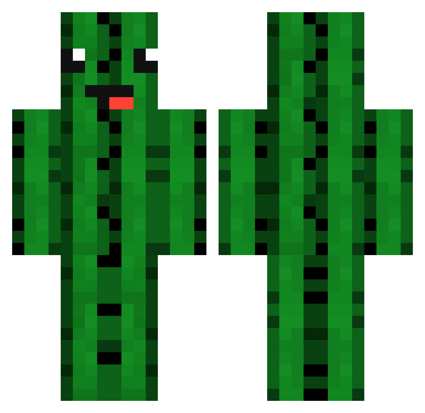 alextheglowstick Minecraft skin, front and back view