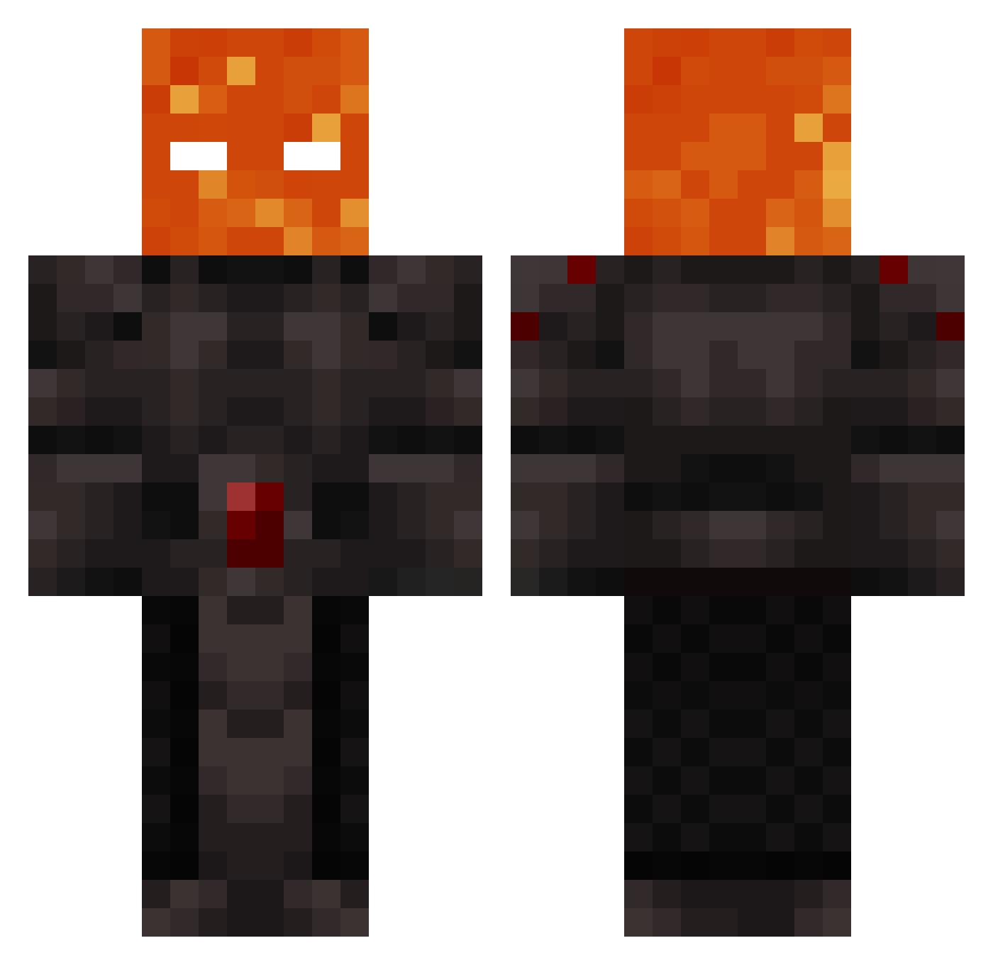 Bles5ed Minecraft skin, front and back view