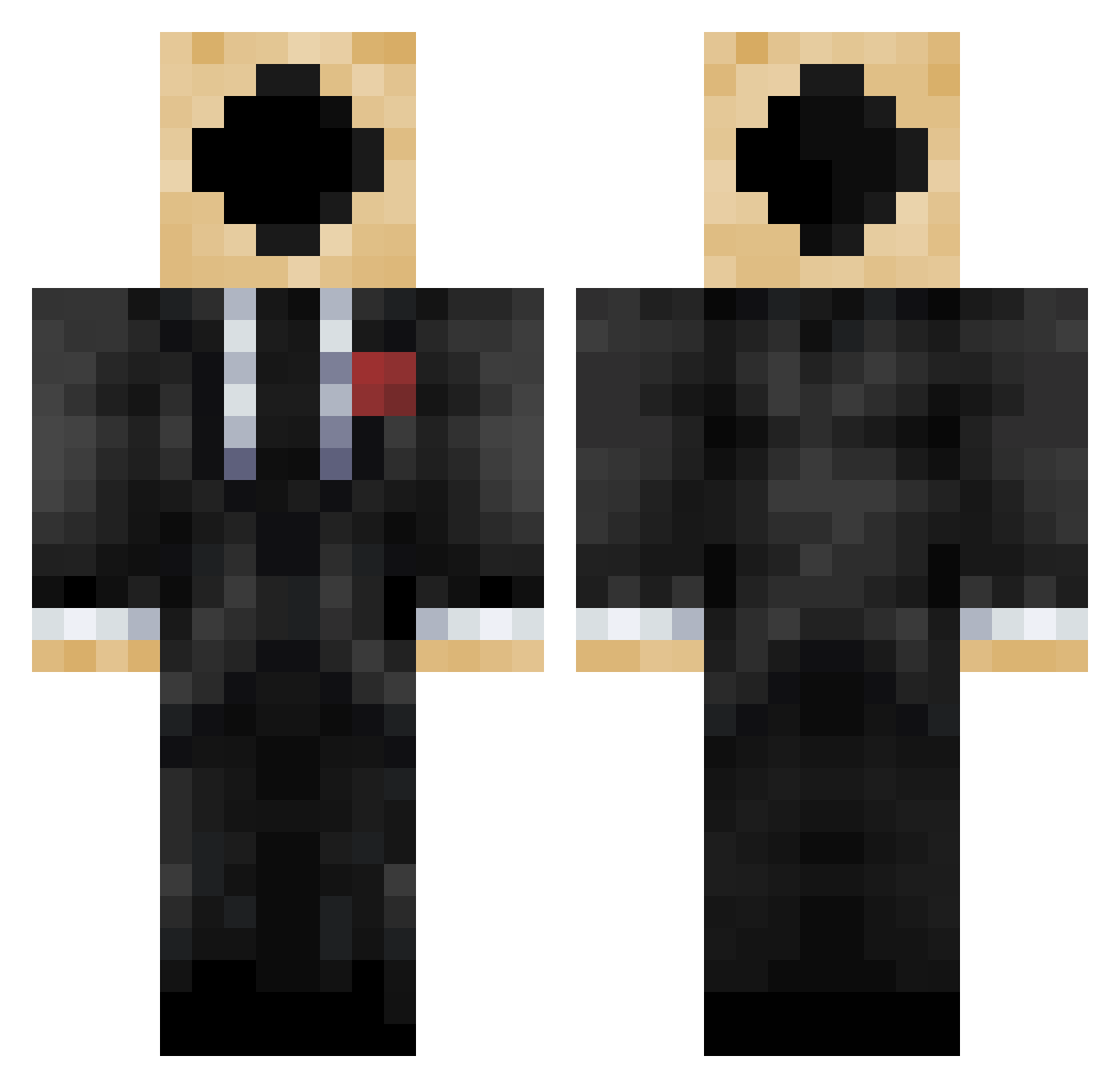 GoldenGuardian12 Minecraft skin, front and back view