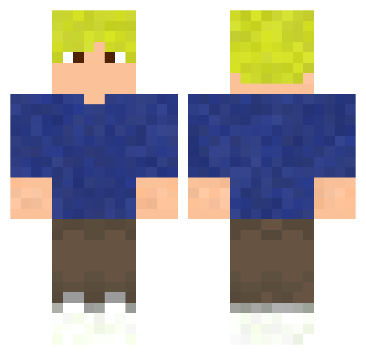 Briggg Minecraft skin, front and back view