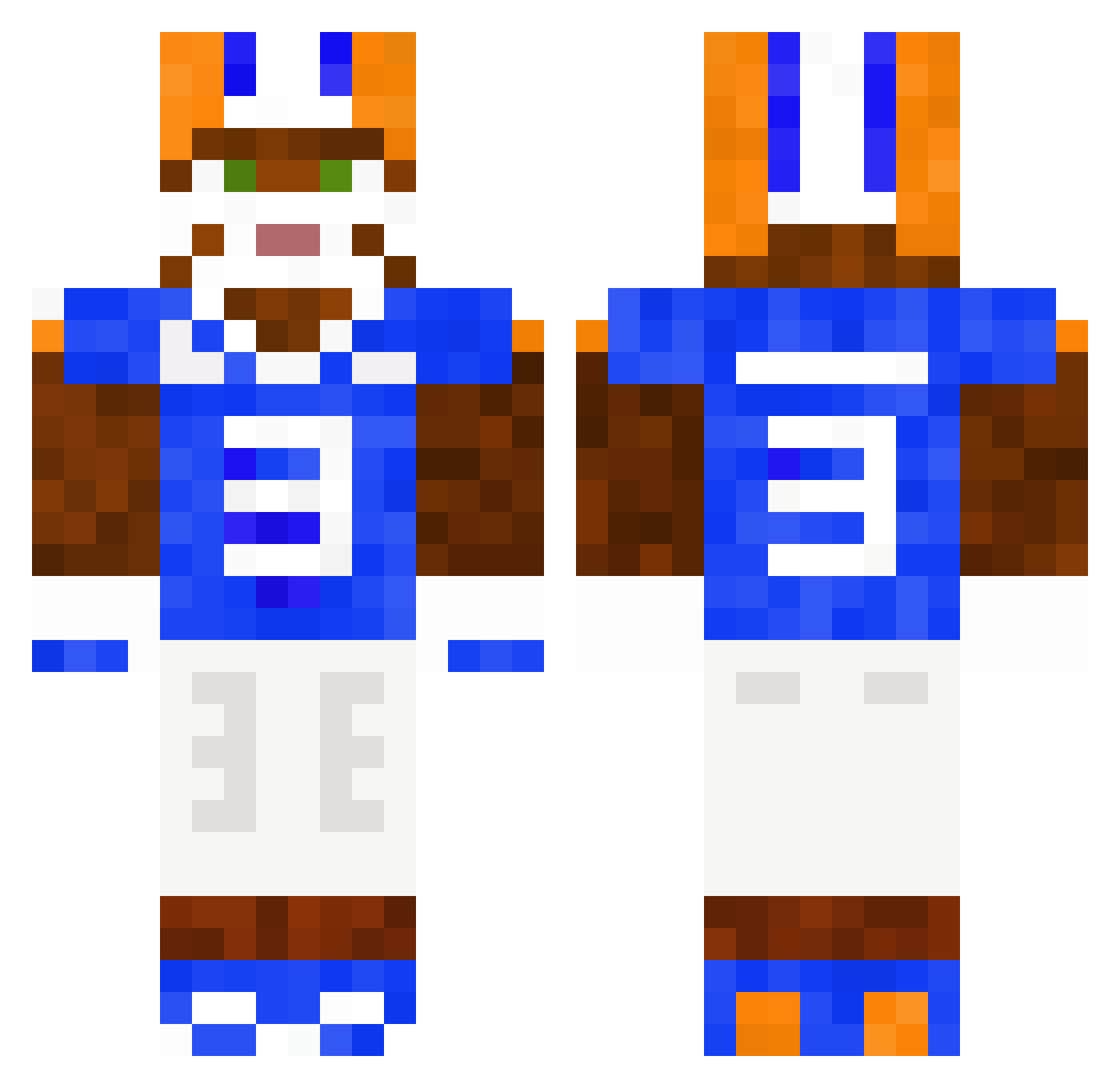 Manyak_Oyuncu Minecraft skin, front and back view