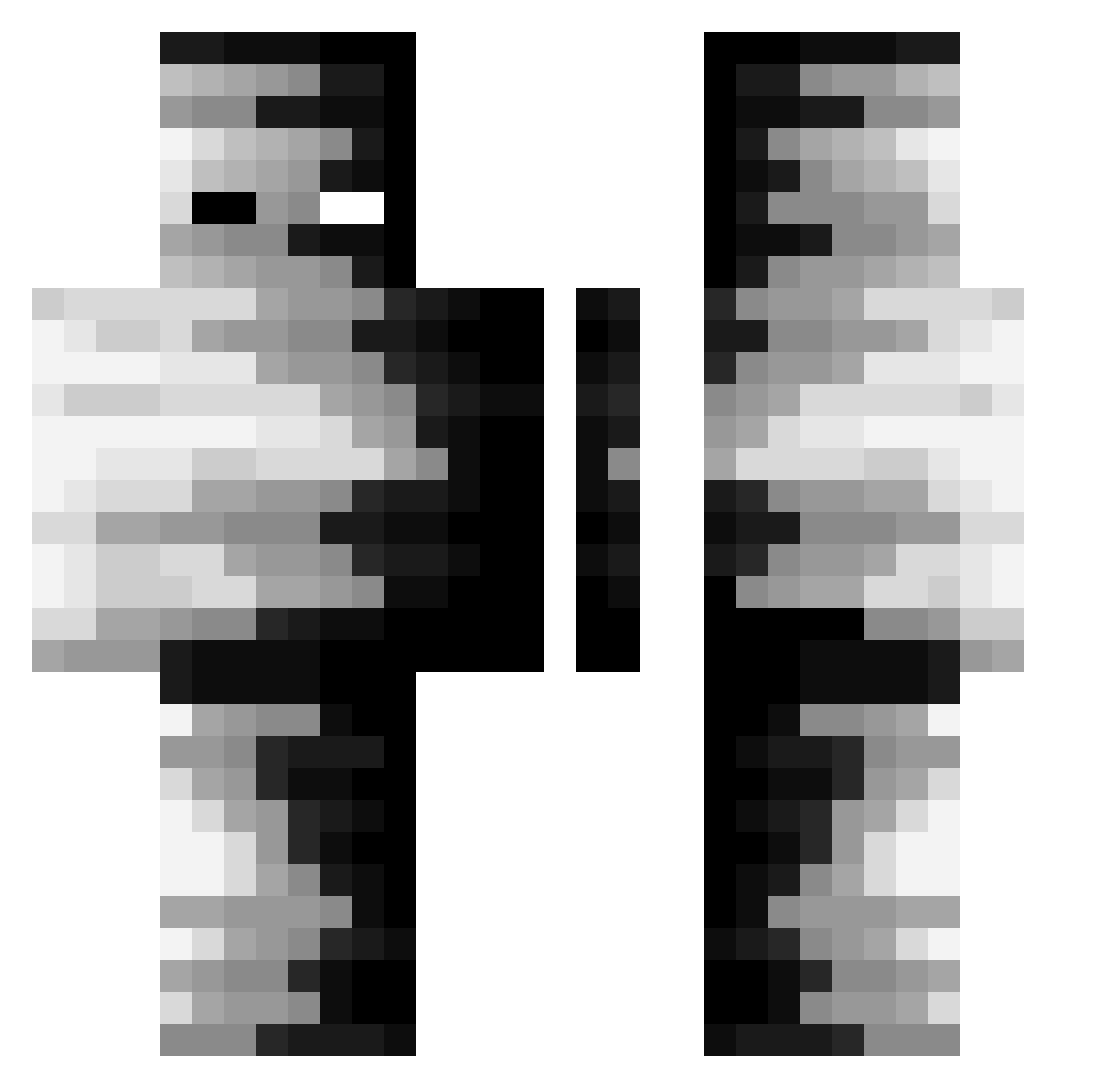 SupaBBULLY Minecraft skin, front and back view