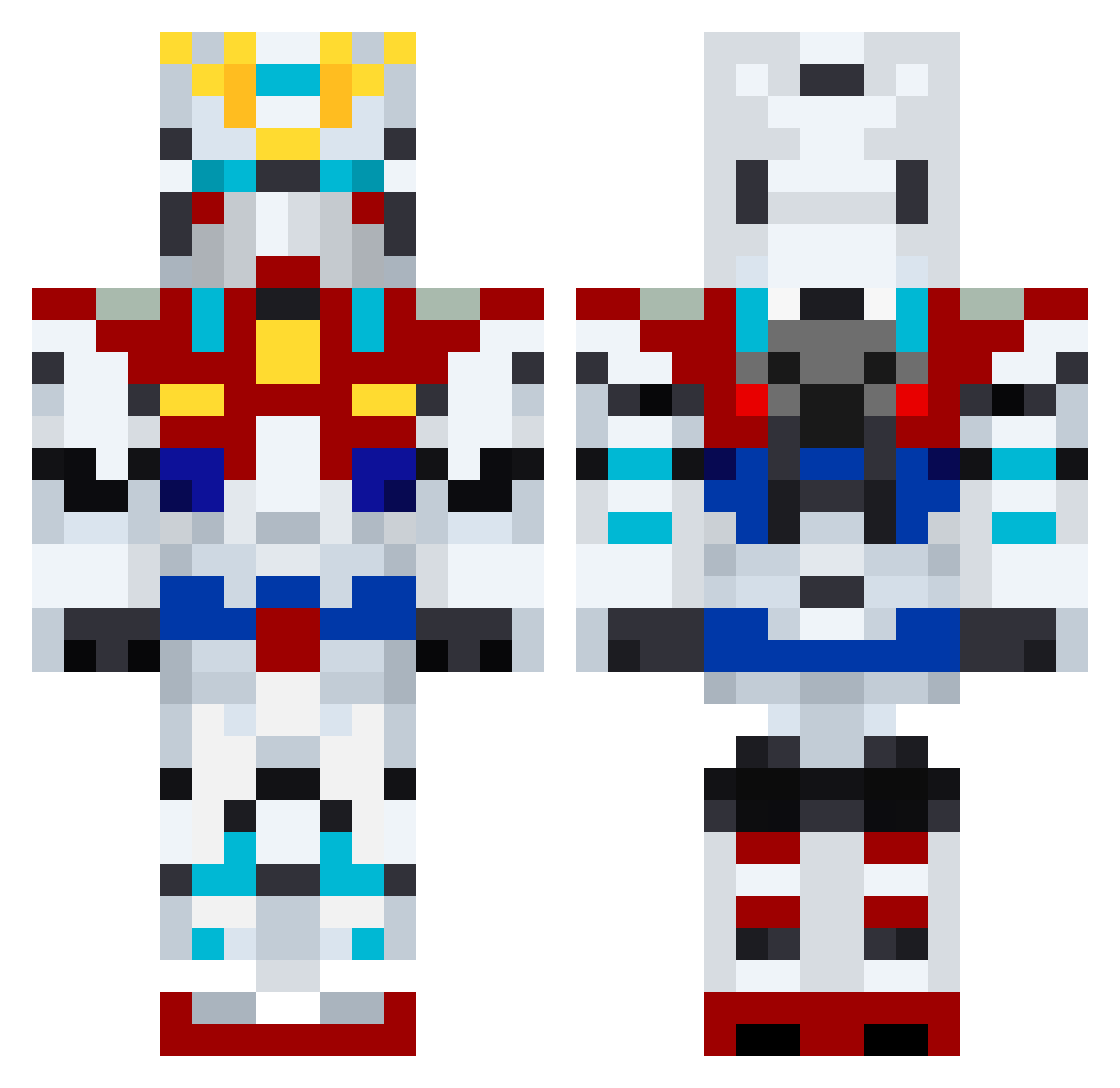 kalapao Minecraft skin, front and back view
