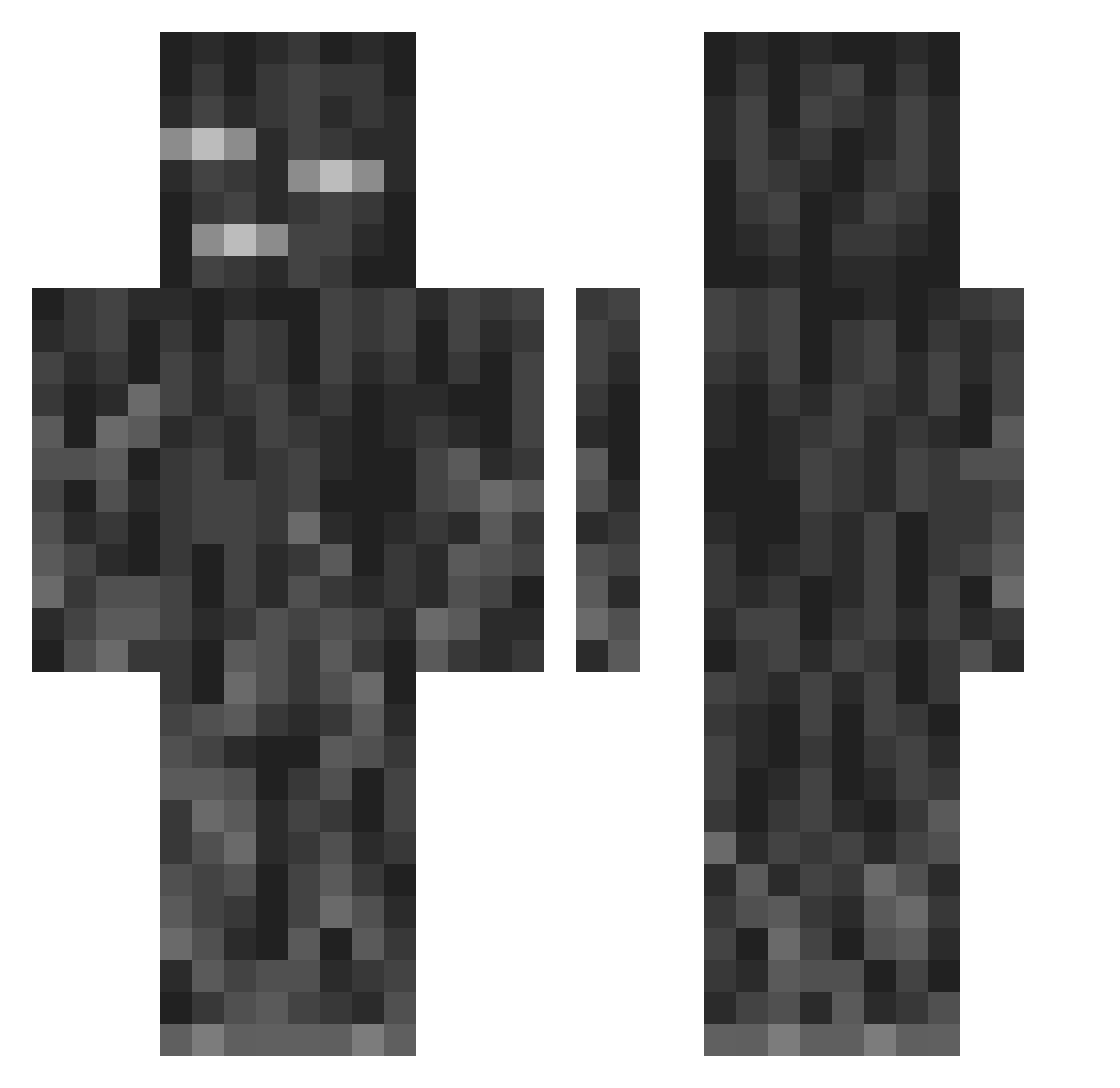 Doopaminee Minecraft skin, front and back view