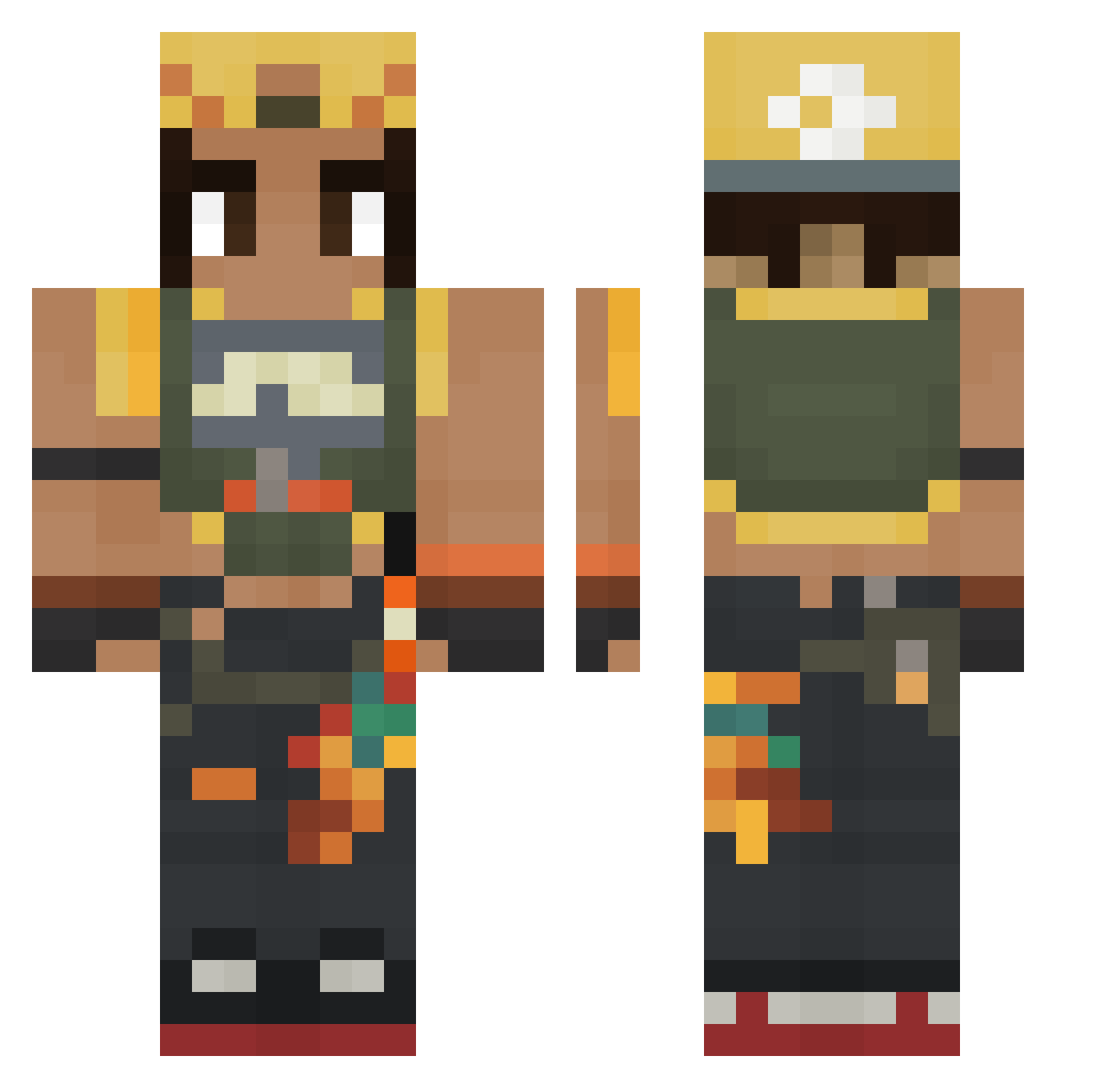 cruc149 Minecraft skin, front and back view