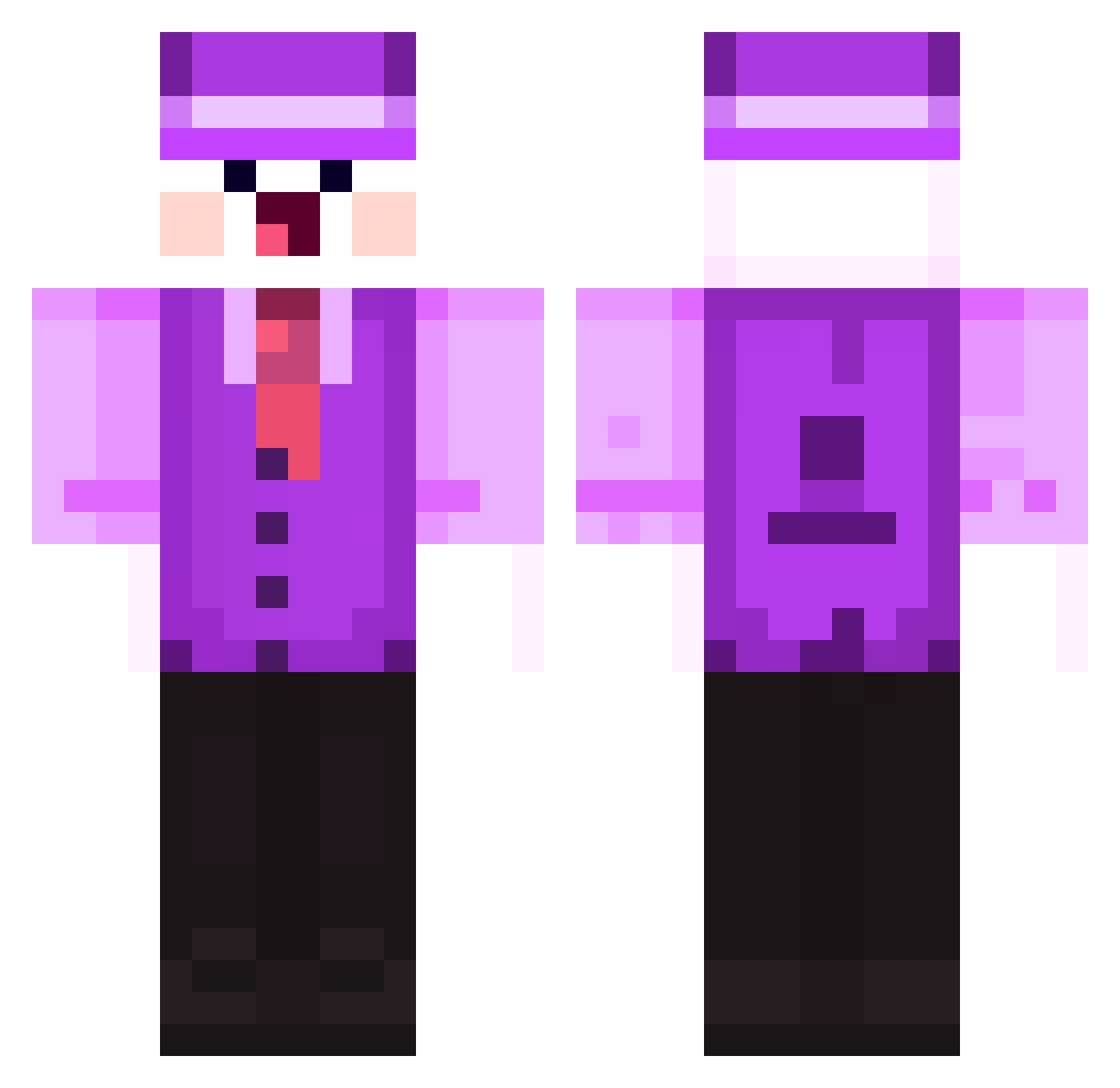 Praesertim Minecraft skin, front and back view