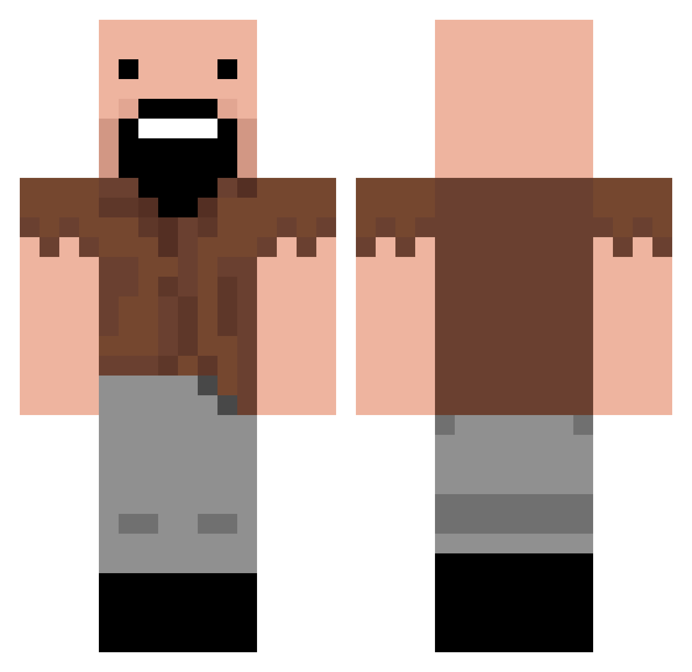 iShone777 Minecraft skin, front and back view