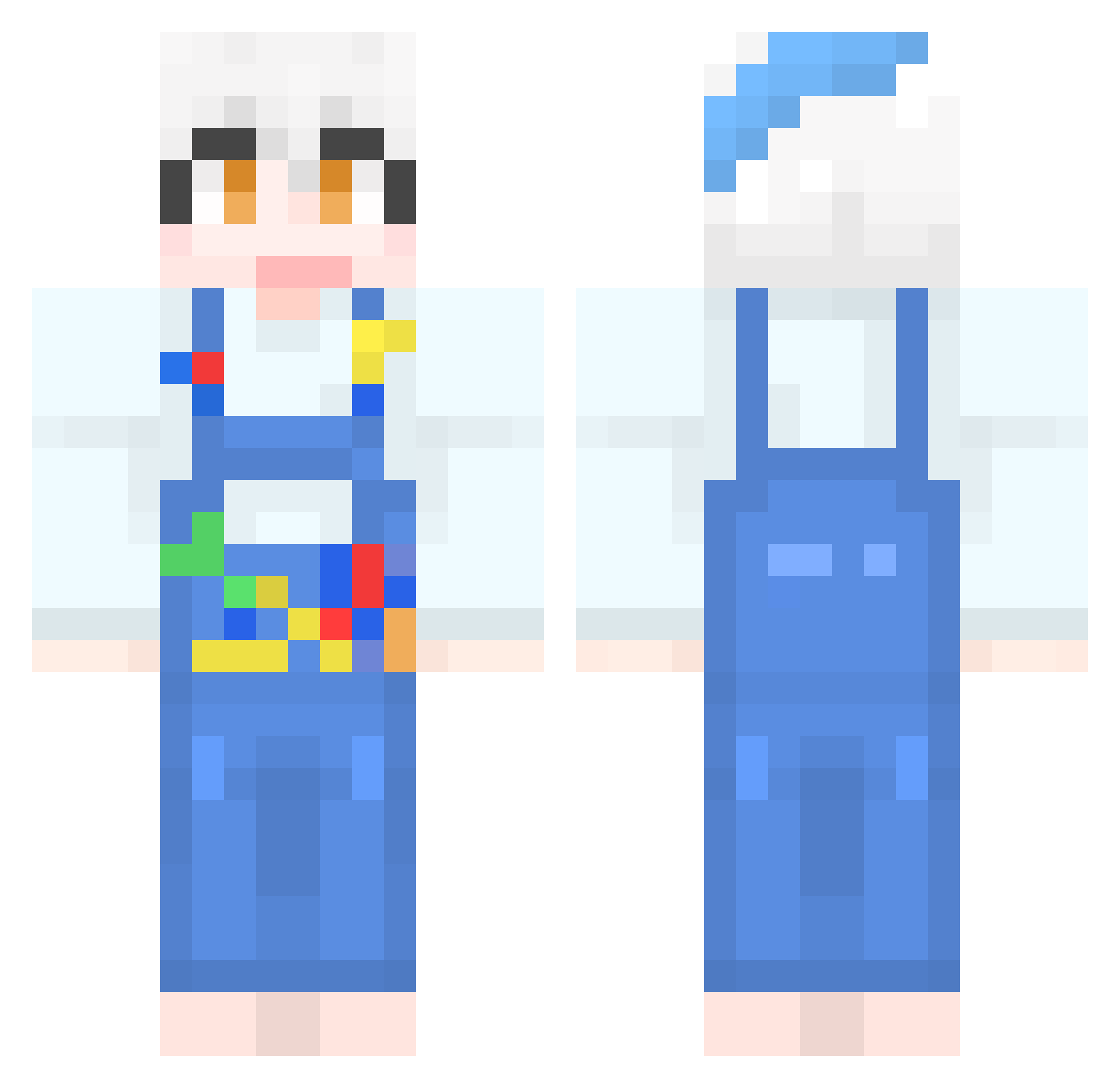 YearlongSteam96 Minecraft skin, front and back view