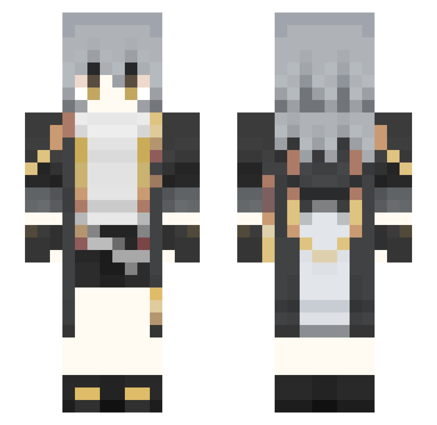 Heartwater_ Minecraft skin, front and back view