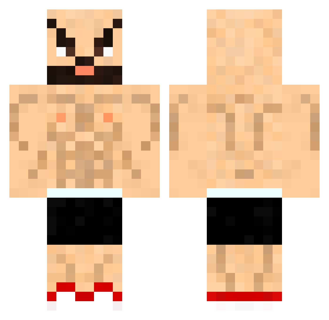 beratkralbaba Minecraft skin, front and back view