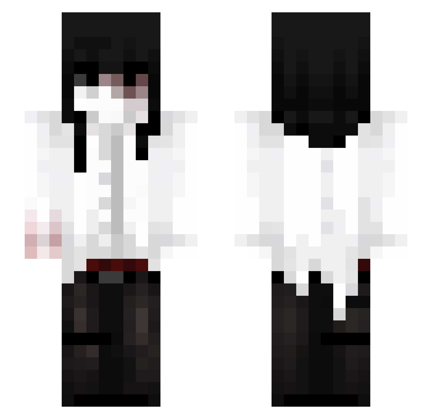 ipray2miku Minecraft skin, front and back view