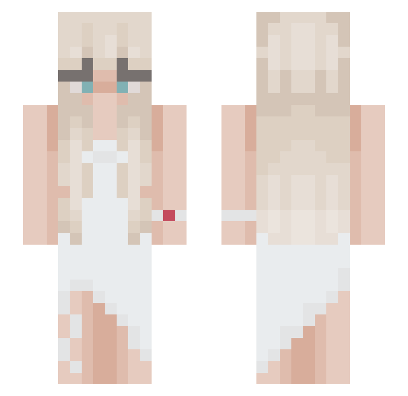 wukyzi Minecraft skin, front and back view
