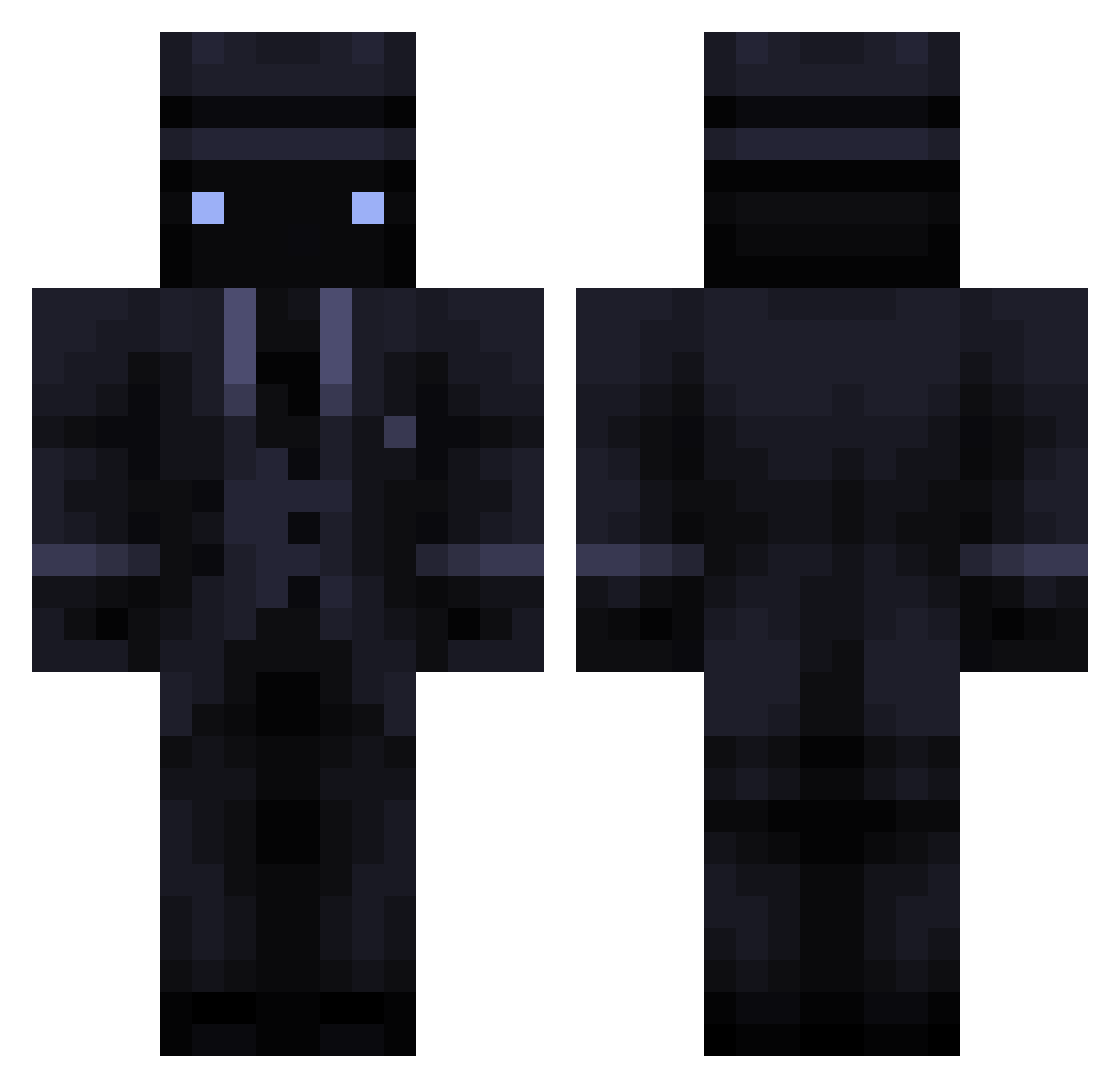 Crewette_PL Minecraft skin, front and back view
