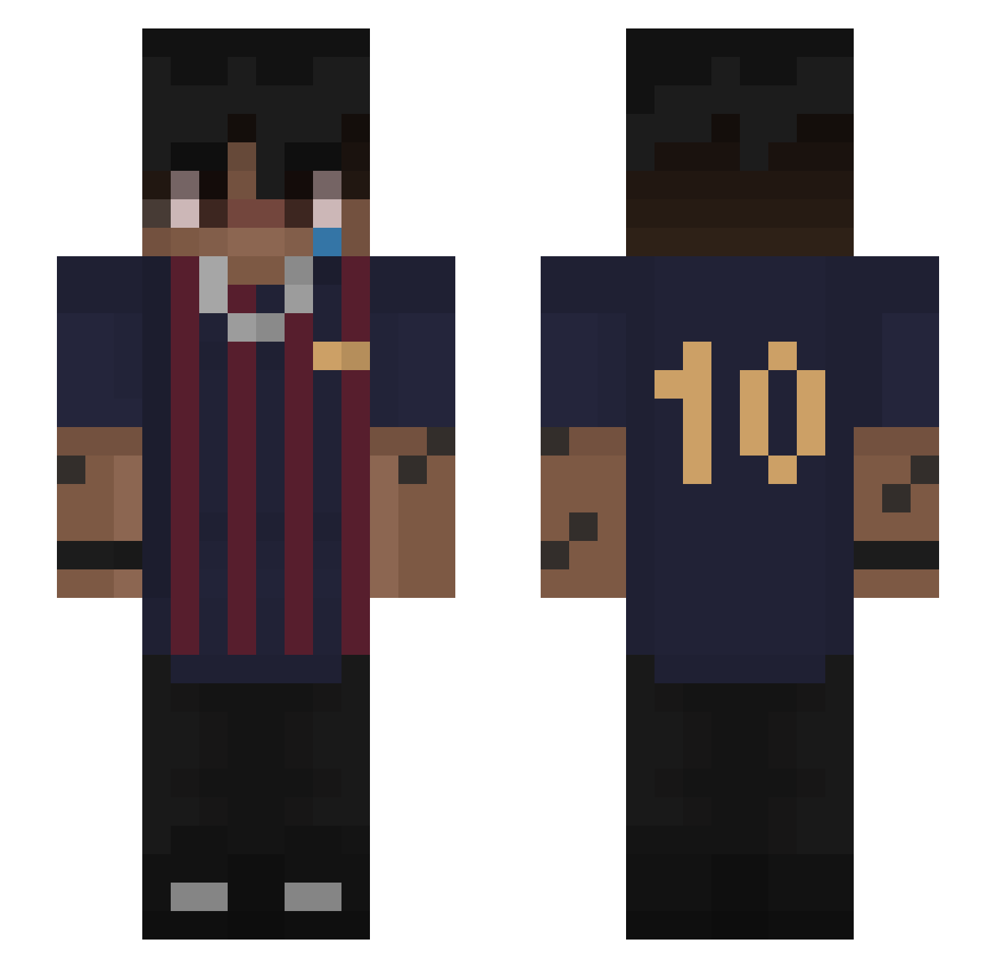 PummeligesRelaxo Minecraft skin, front and back view