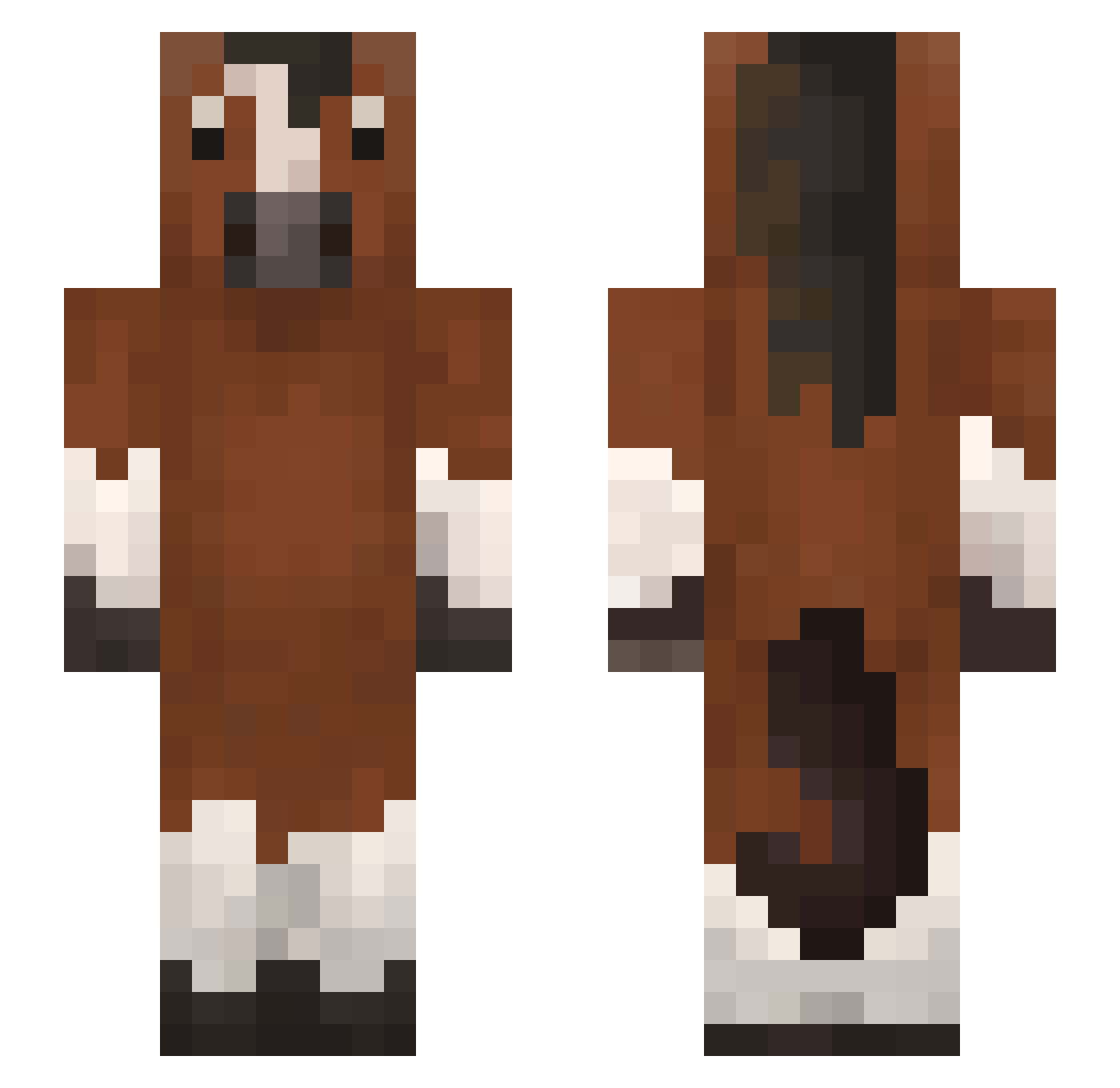 Lord_Badger Minecraft skin, front and back view
