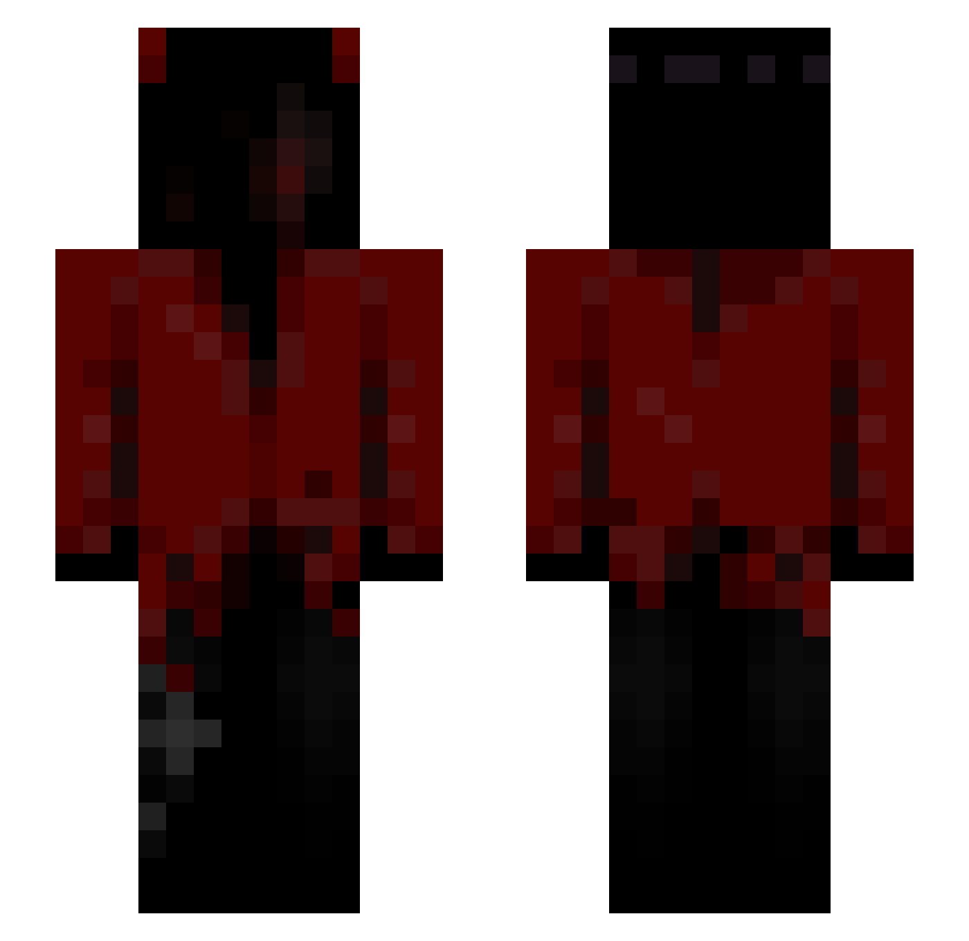 deathmorttan Minecraft skin, front and back view