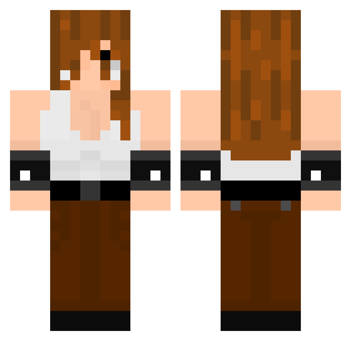 Meli0dasus Minecraft skin, front and back view