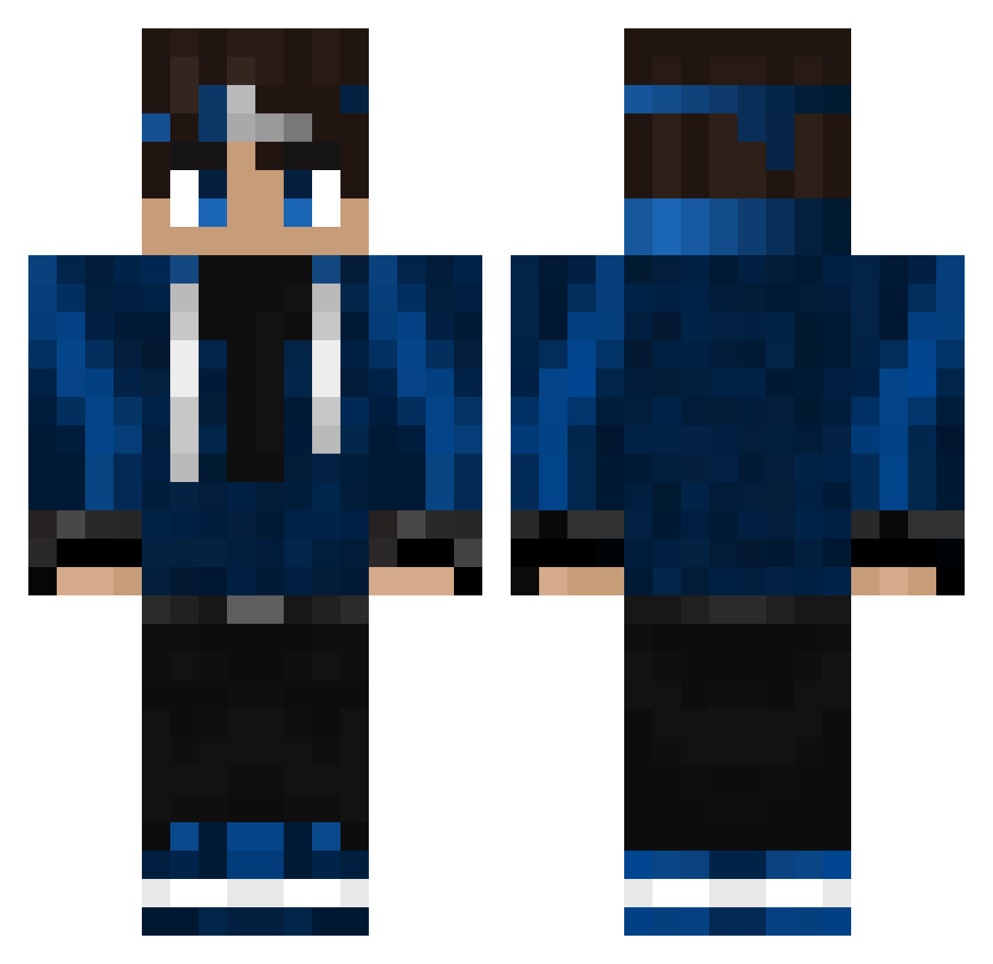 Creance Minecraft skin, front and back view