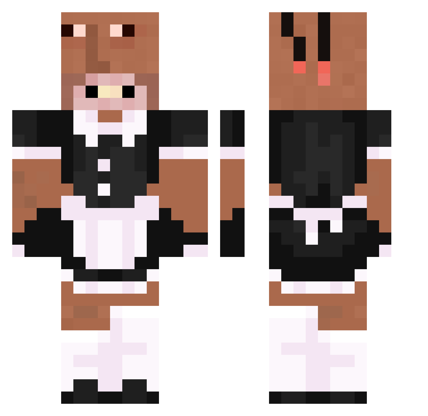 in6s9nim Minecraft skin, front and back view