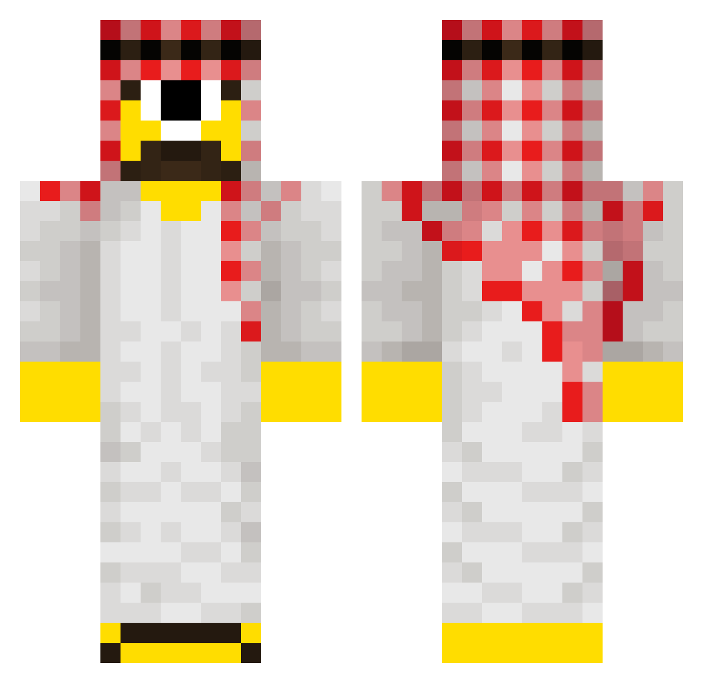 Jakobus722 Minecraft skin, front and back view