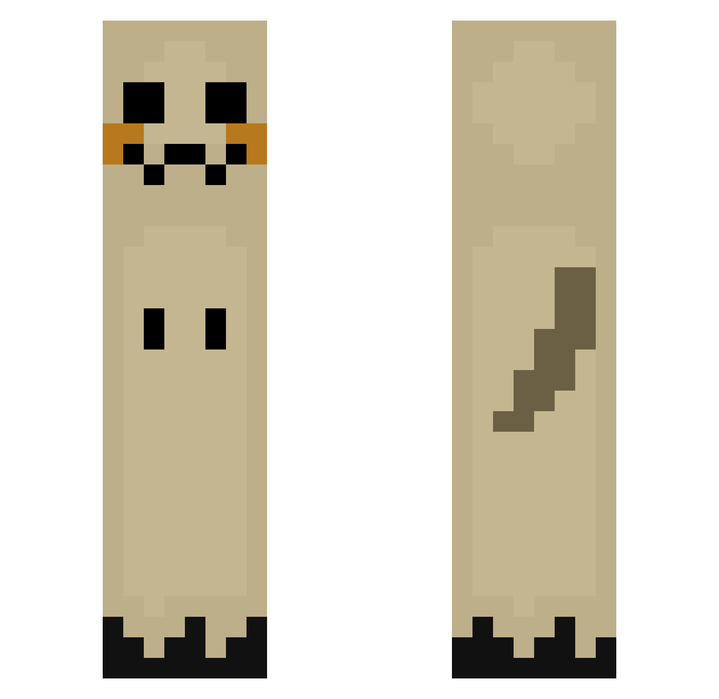 ElPezMaOrdinario Minecraft skin, front and back view
