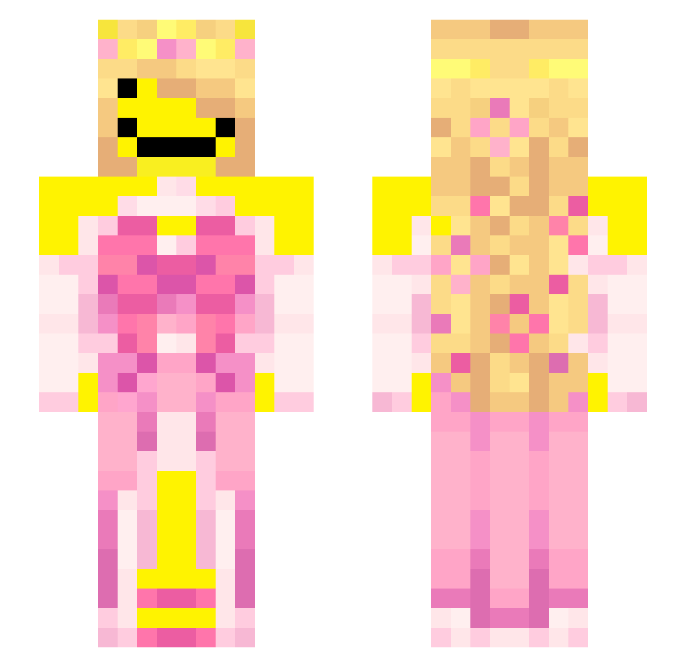 superjellypants Minecraft skin, front and back view
