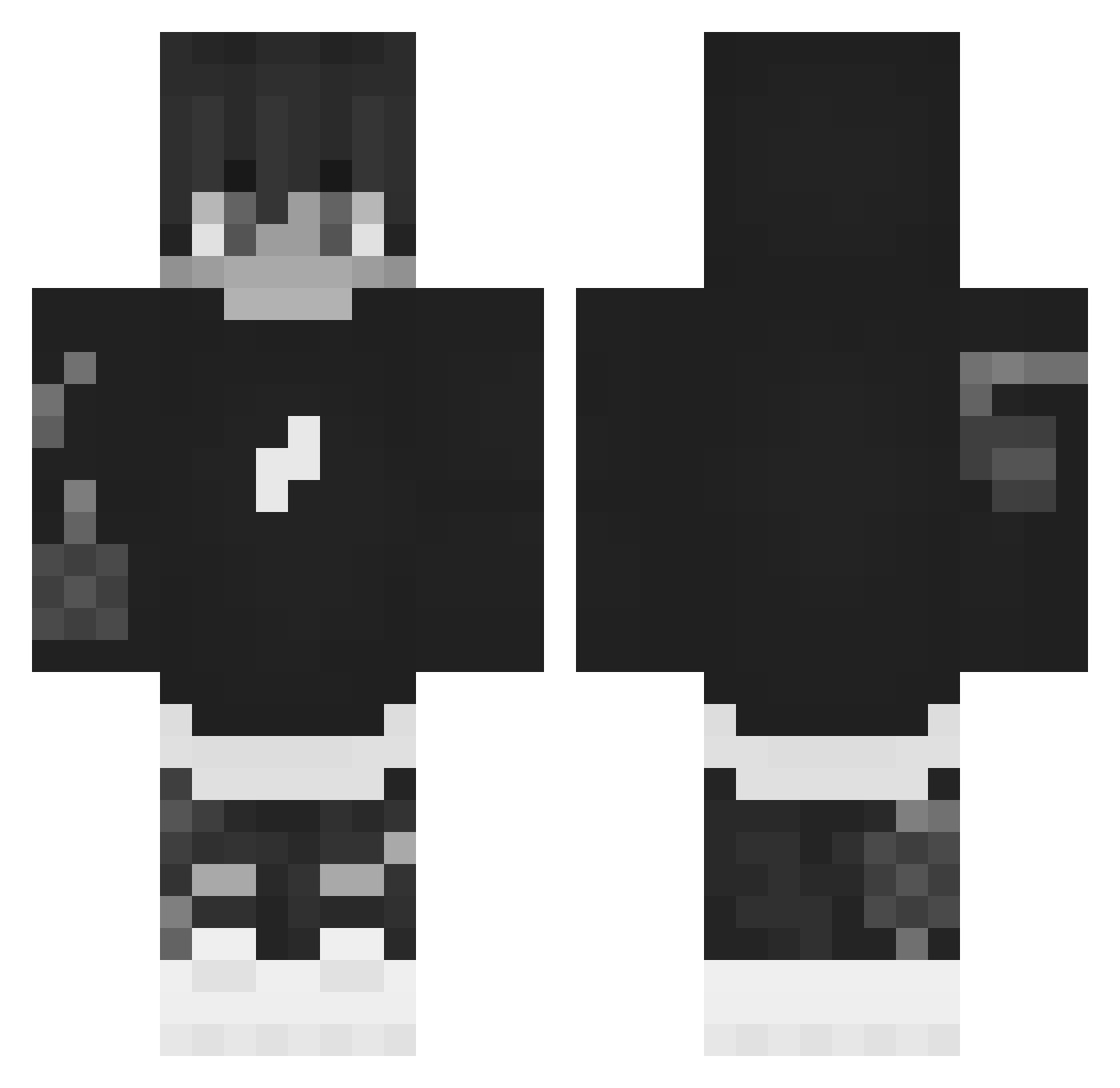 RedRavenYT Minecraft skin, front and back view