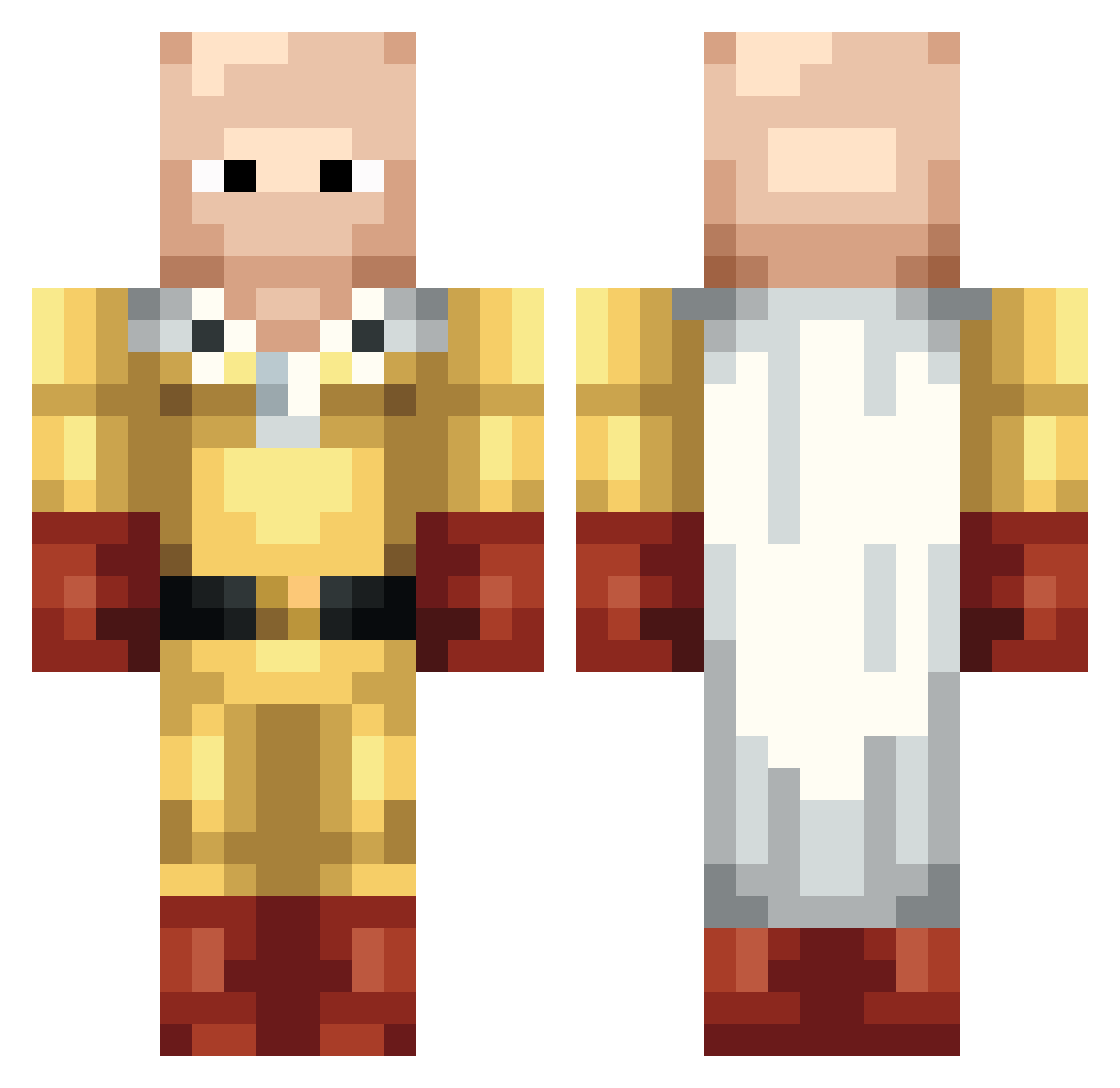 Faidinov Minecraft skin, front and back view