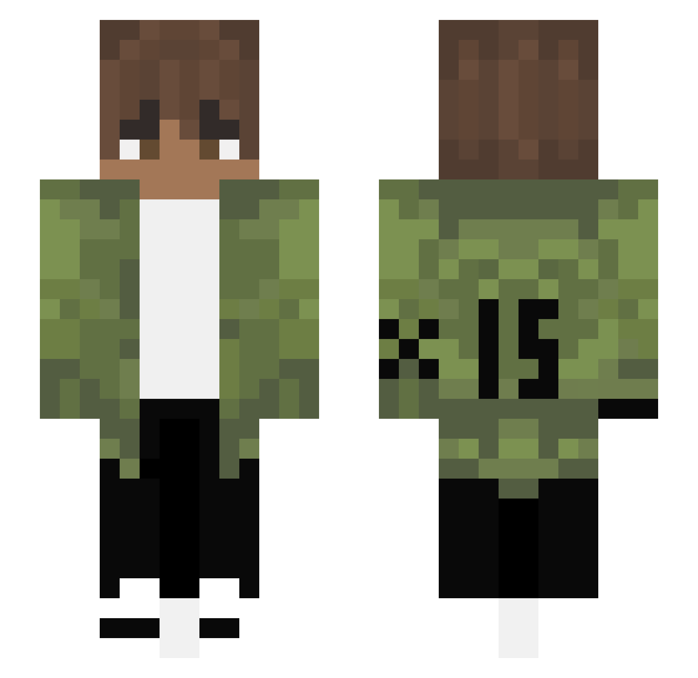 skyshopbest1 Minecraft skin, front and back view
