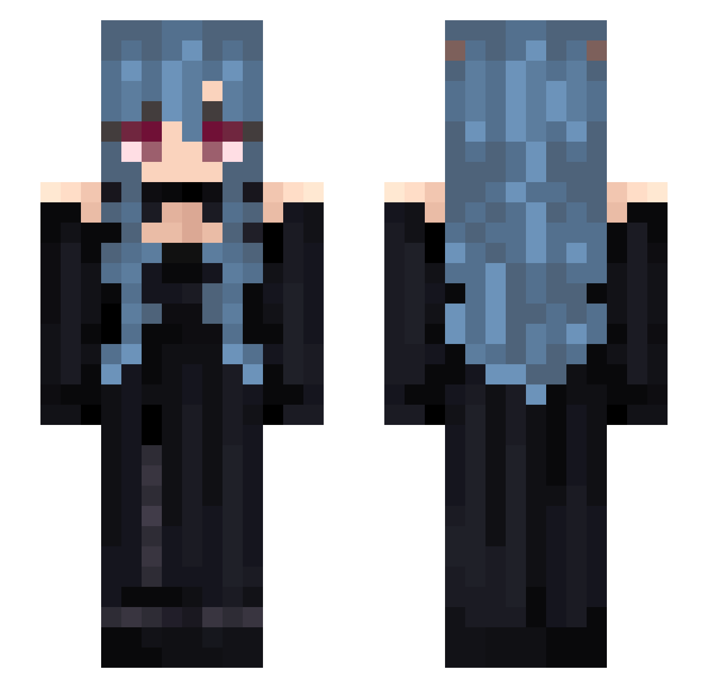 Geckos9 Minecraft skin, front and back view