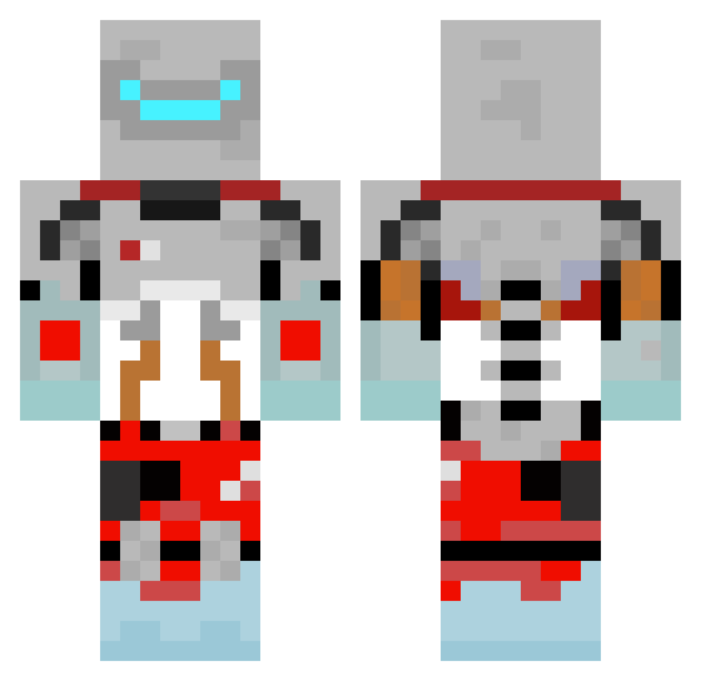 CrusherOPM Minecraft skin, front and back view