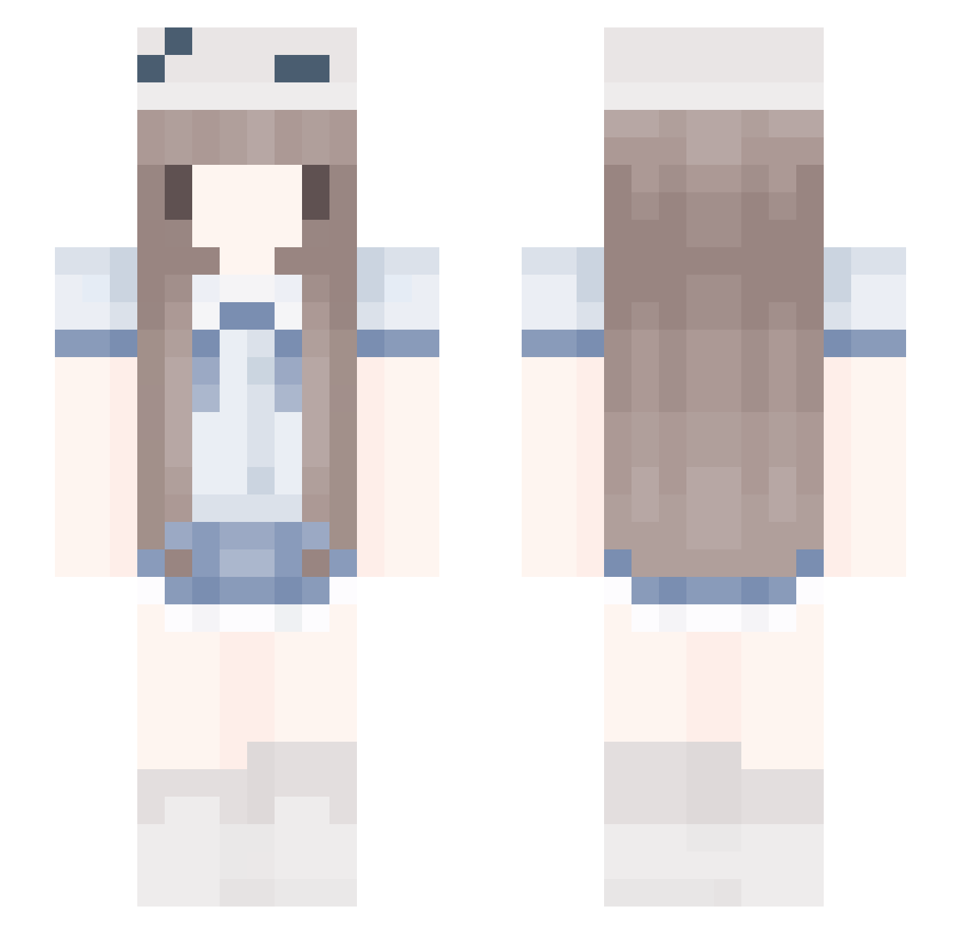 gimmeplushy Minecraft skin, front and back view