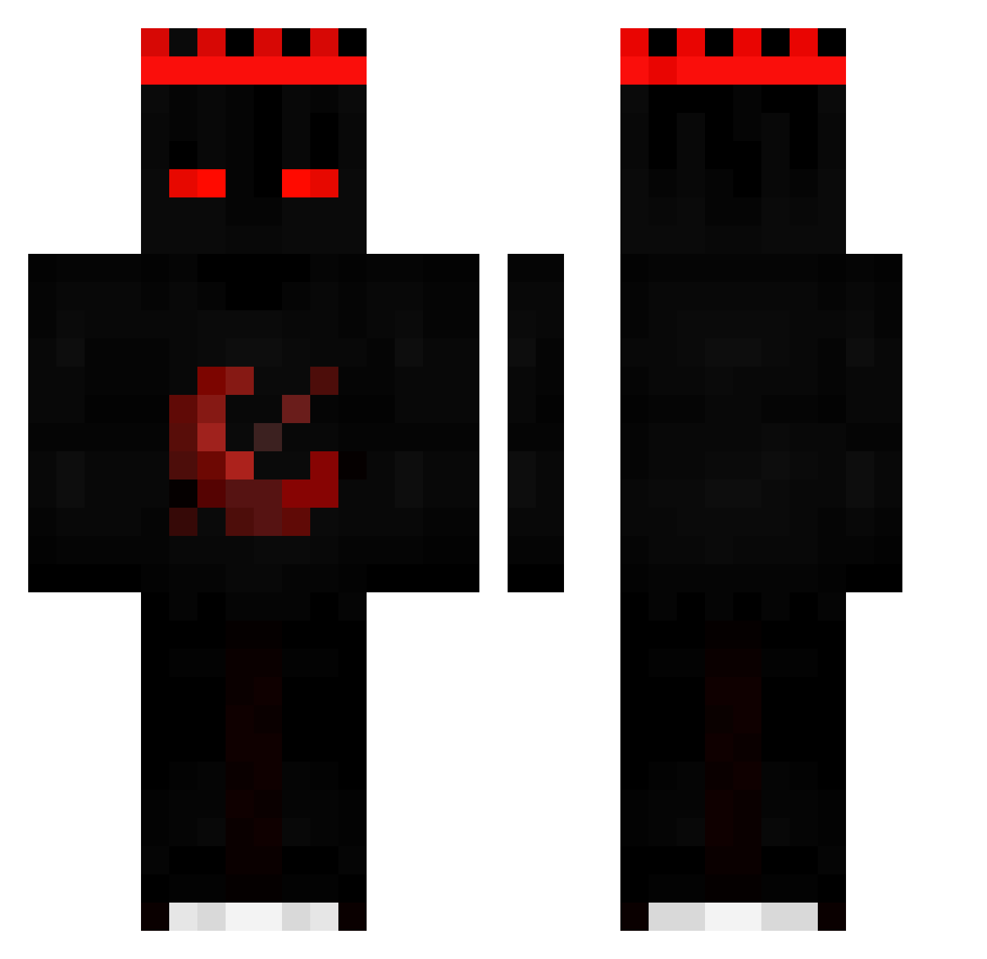 gorillagamer0101 Minecraft skin, front and back view