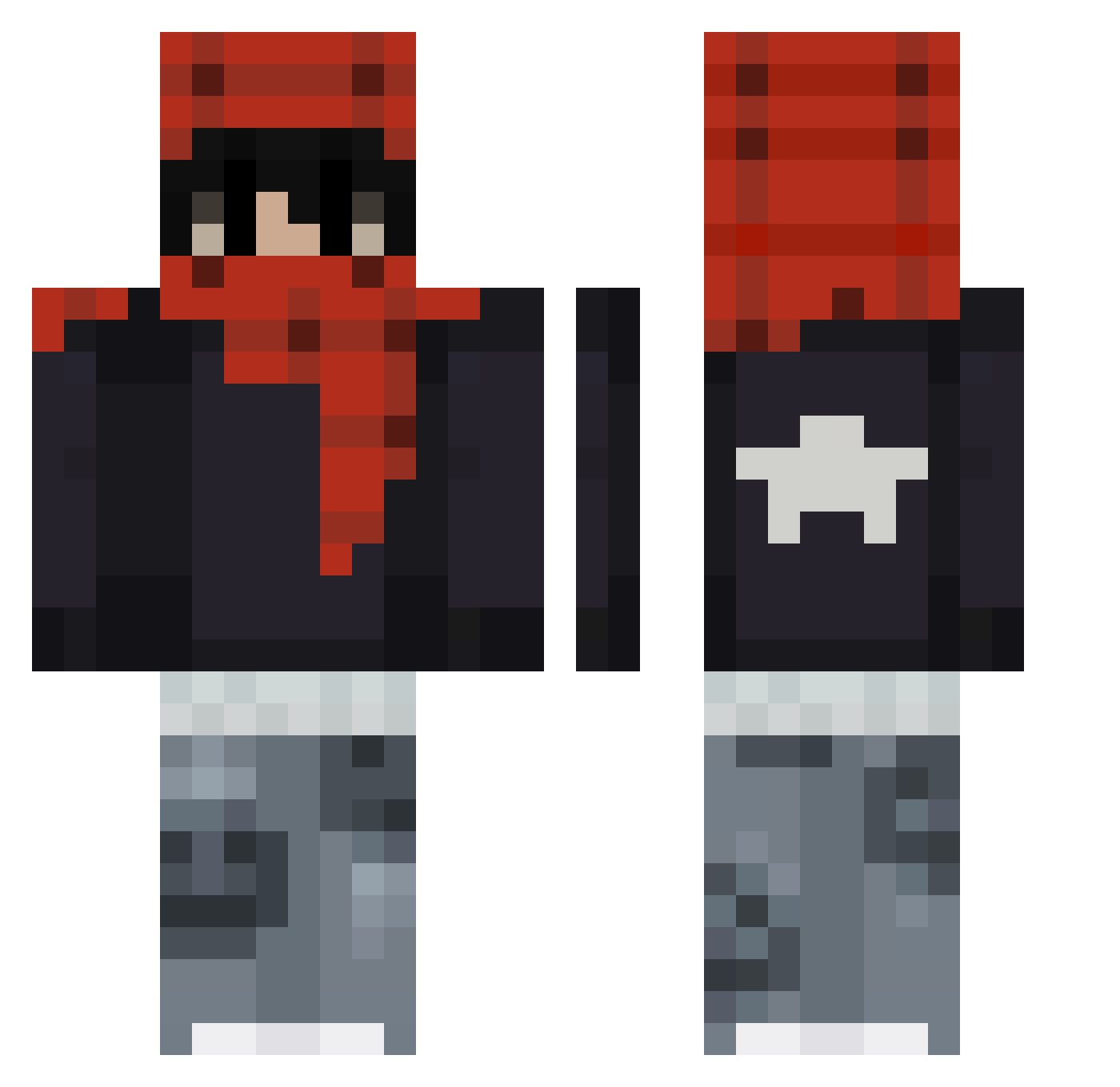 TeriyakiChicken_ Minecraft skin, front and back view