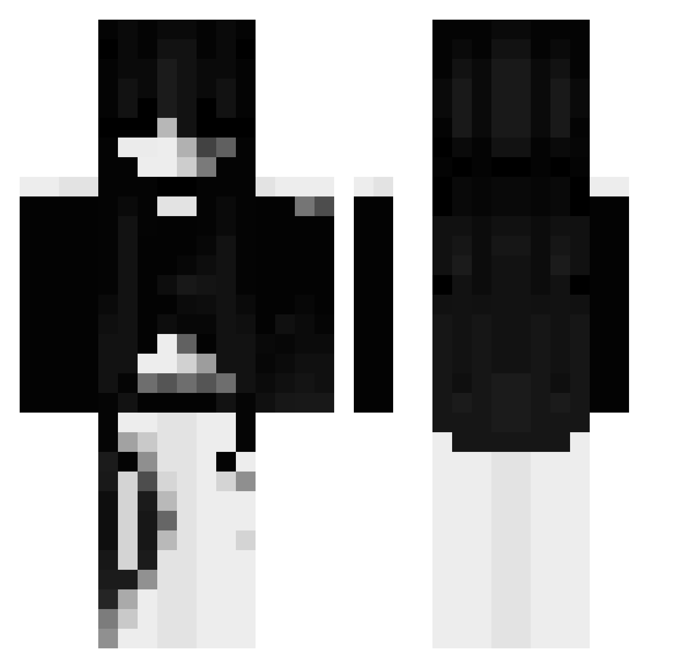 Daio Minecraft skin, front and back view
