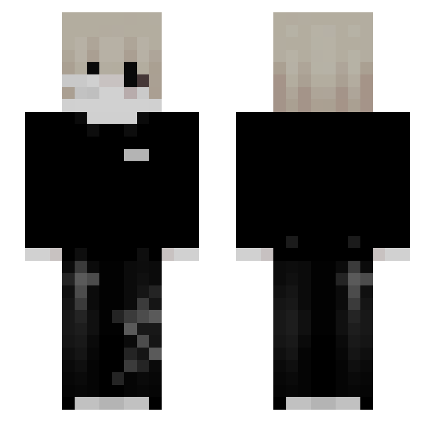 AlkoholikAleTrze Minecraft skin, front and back view
