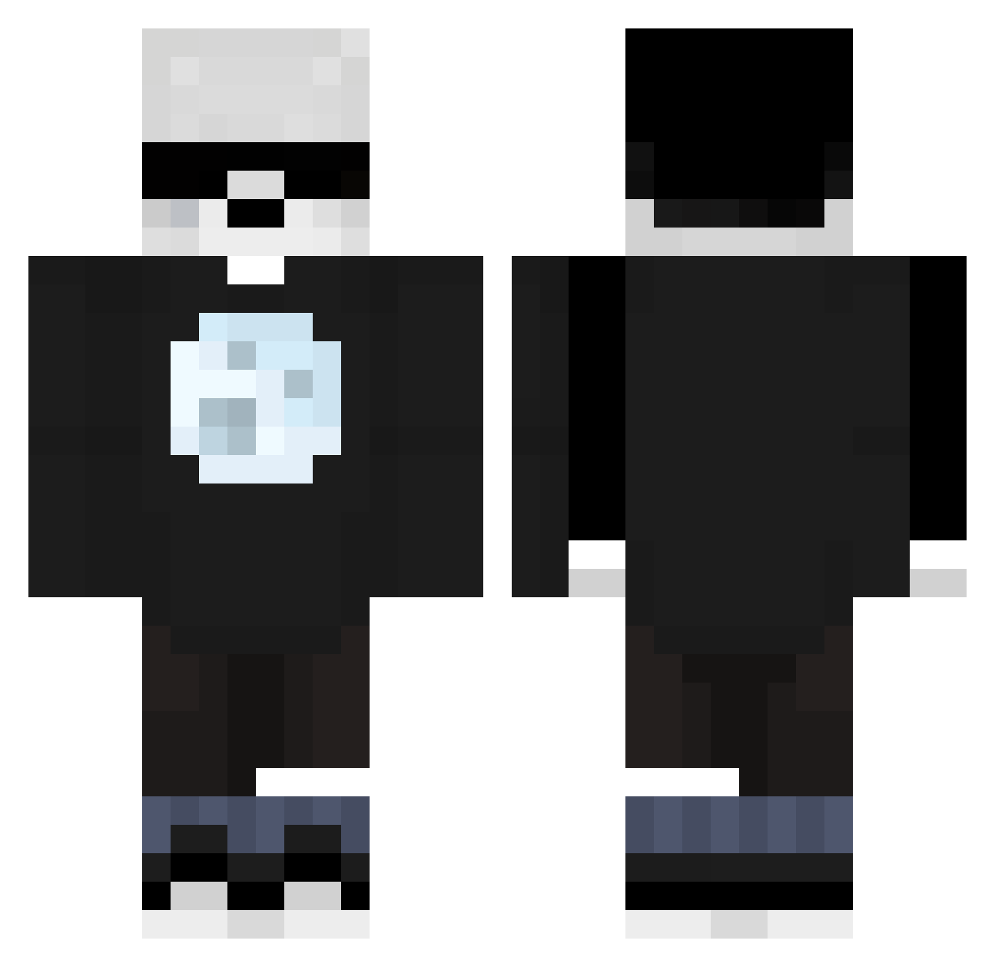NTR_PUDIM Minecraft skin, front and back view