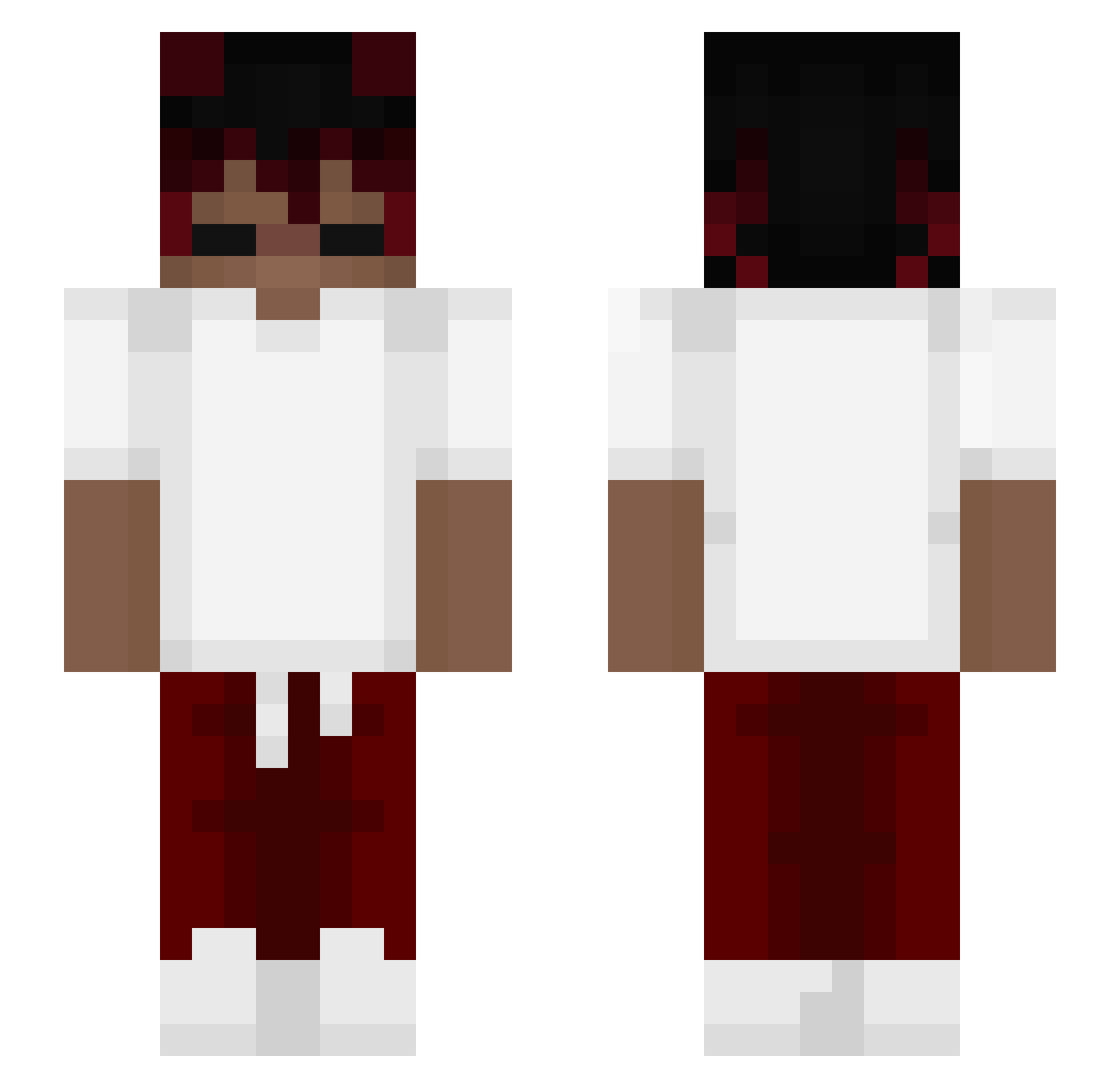 TahaTayln Minecraft skin, front and back view