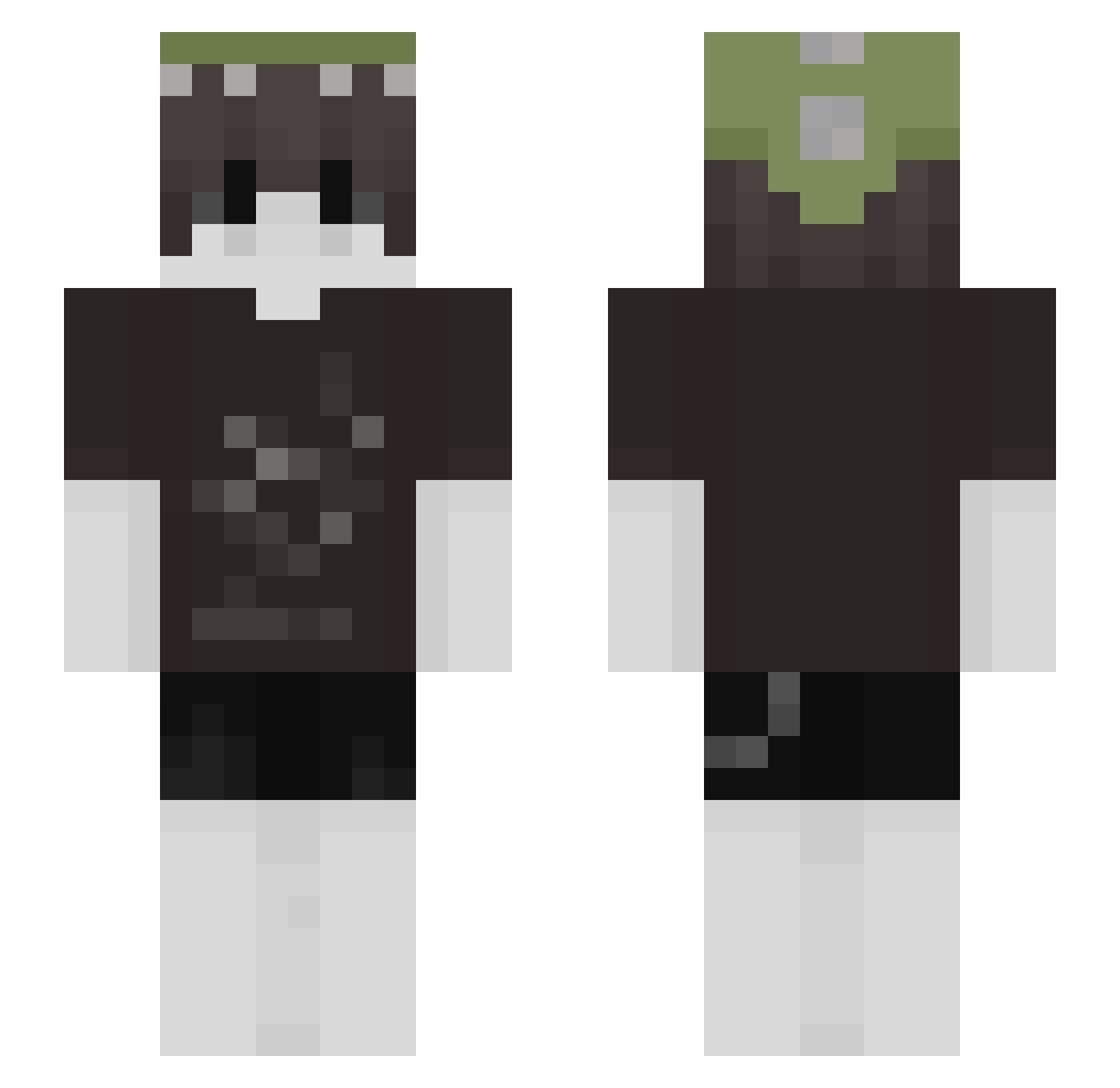 SenpajOndra Minecraft skin, front and back view