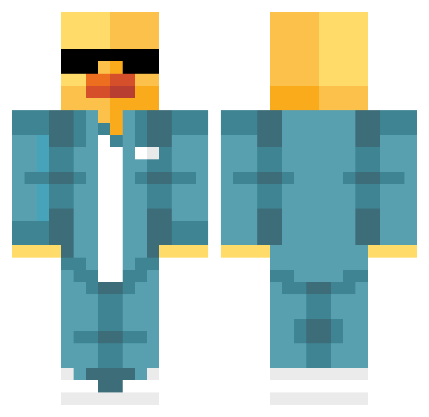 GamerXD_YT Minecraft skin, front and back view