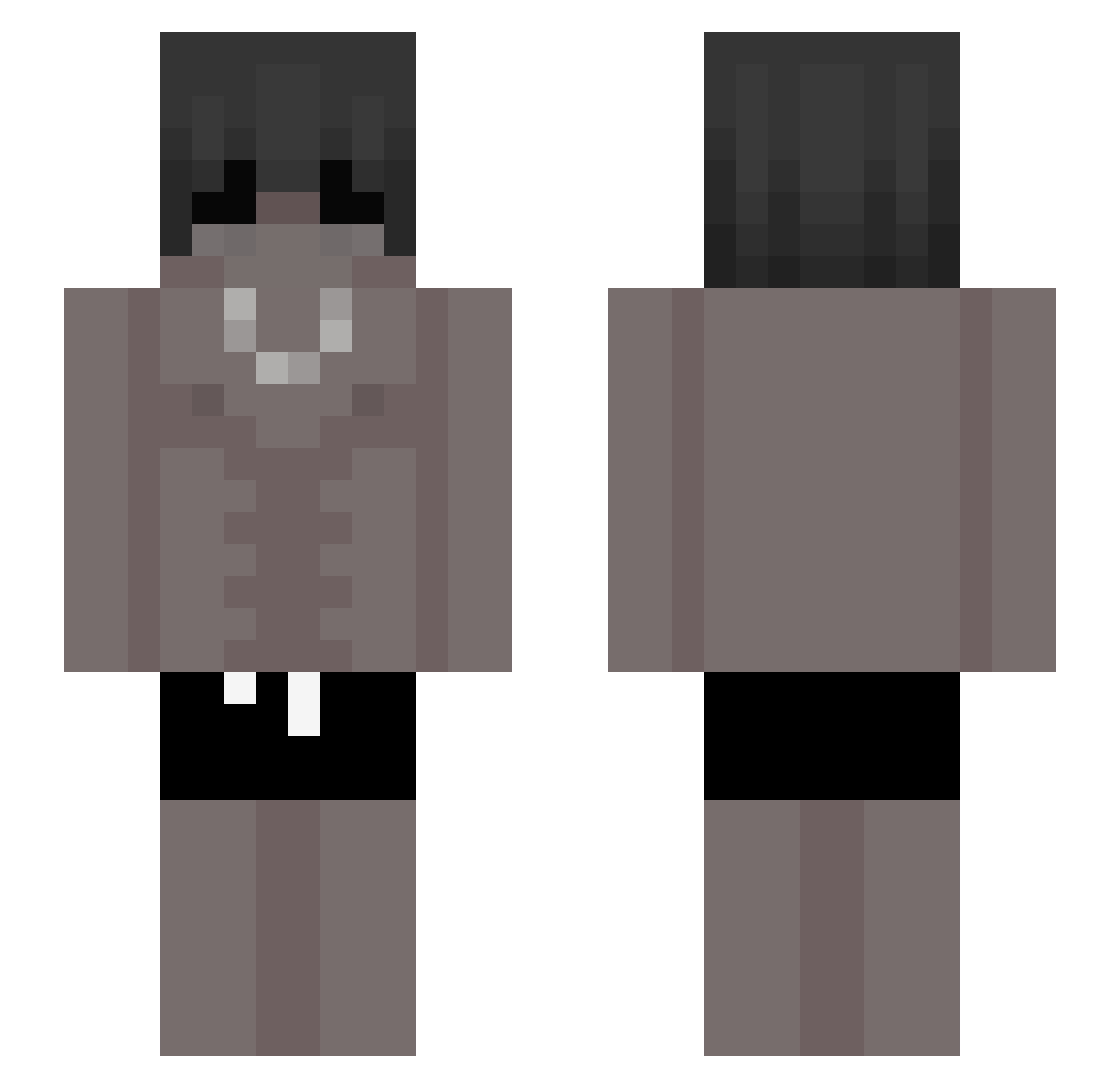 Smzs Minecraft skin, front and back view