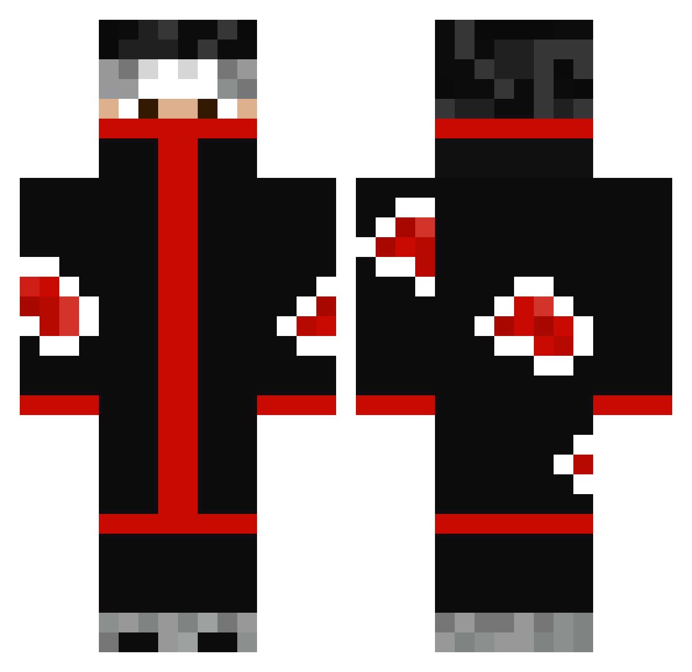 hatala Minecraft skin, front and back view