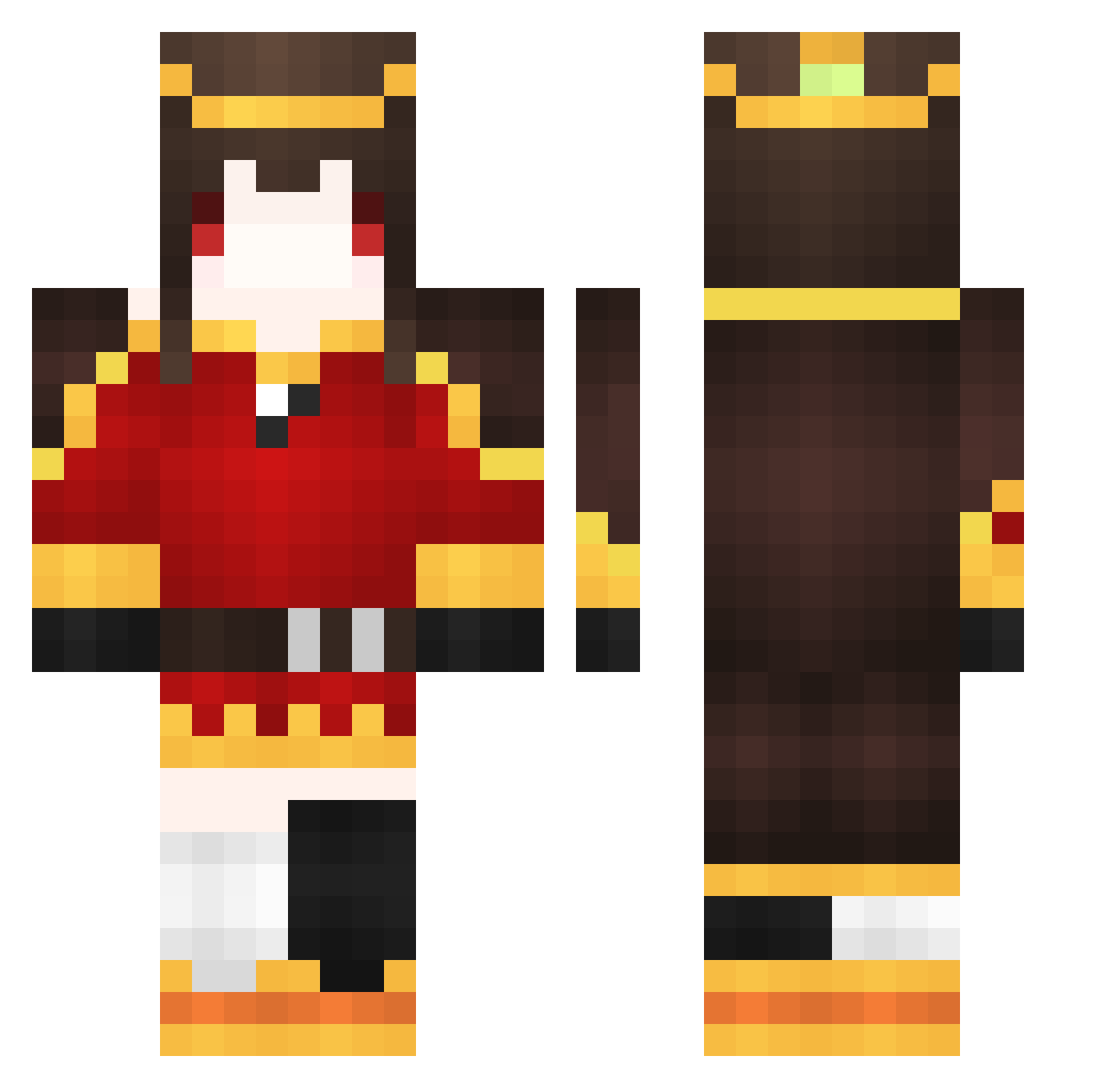 Shiaw_87 Minecraft skin, front and back view
