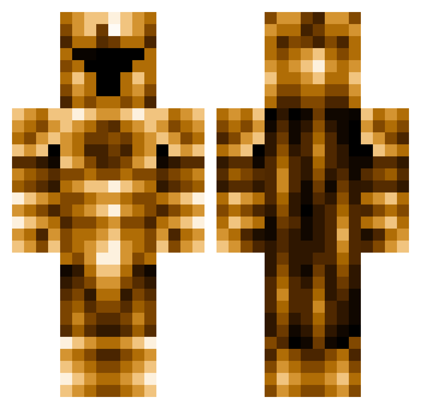 Axeos_ Minecraft skin, front and back view