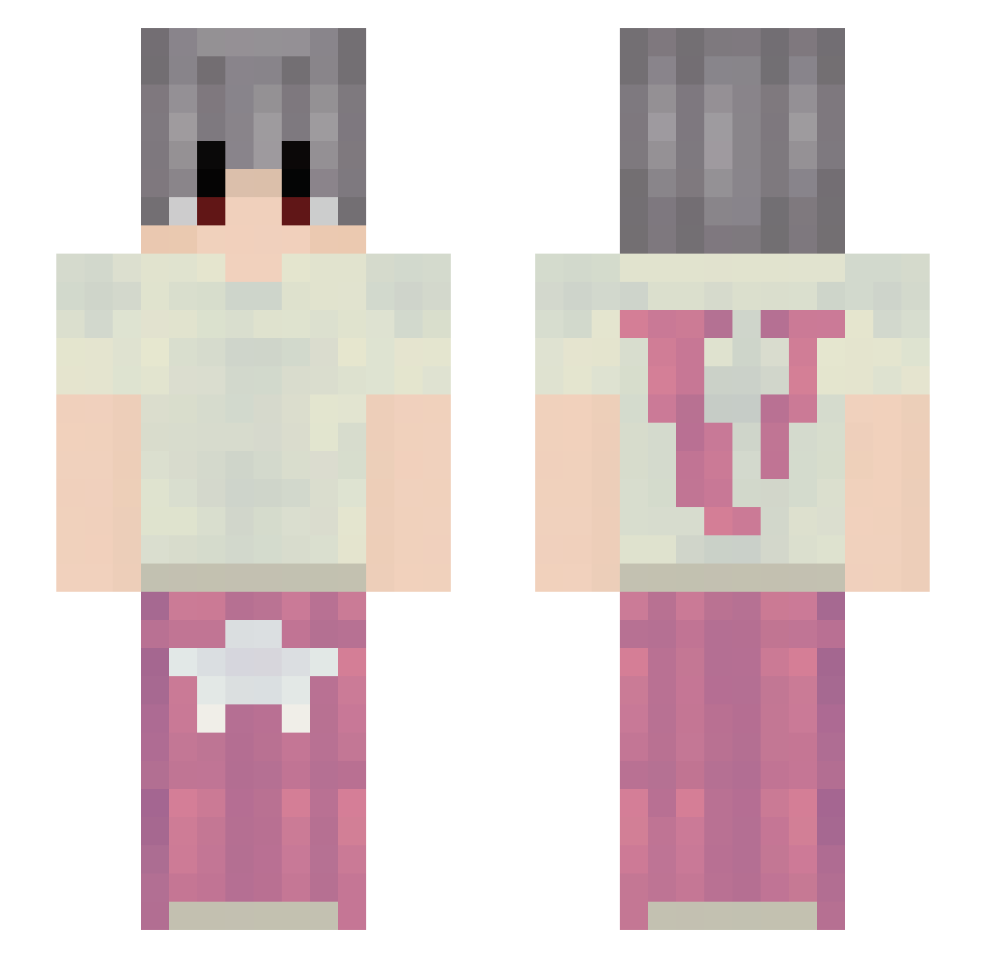 WoodZemstaKorony Minecraft skin, front and back view