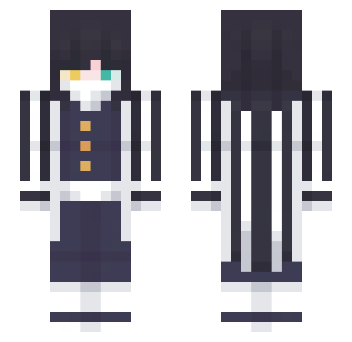 elmarok1 Minecraft skin, front and back view